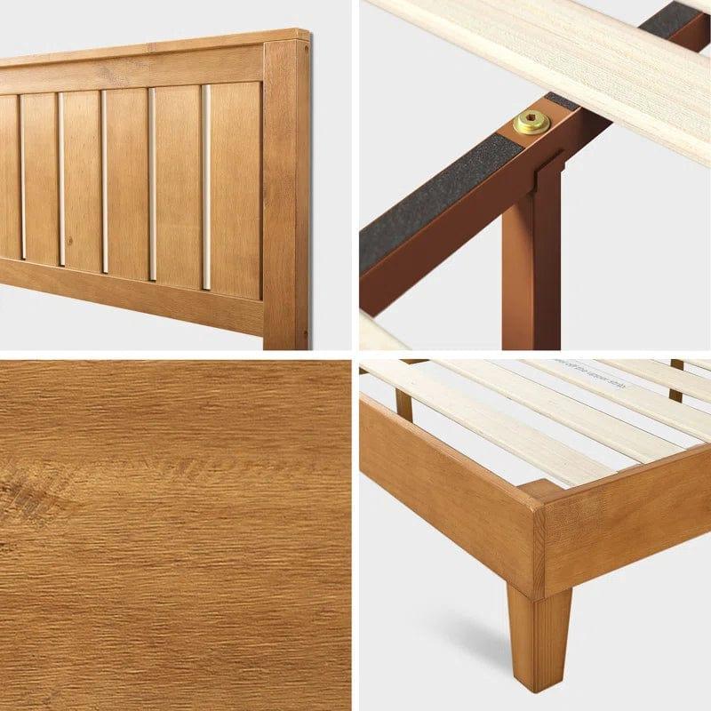 Hykkon Morgan Bed Frame with Classic Panneled Headboard - Ouch Cart 