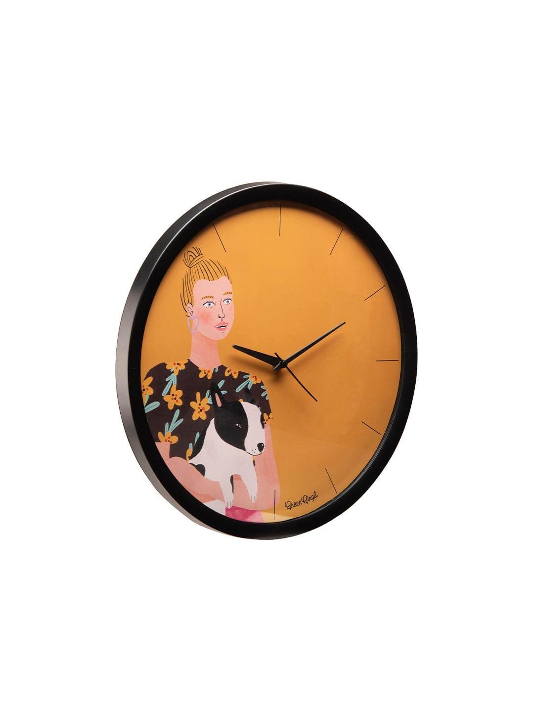 Dog Love Multicolor Wall Clock - Ouch Cart 