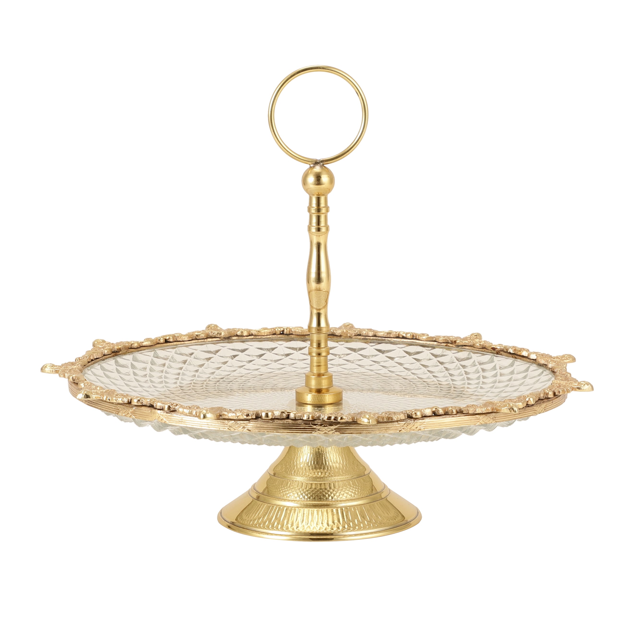 Crystal Spike Cake Stand In gold