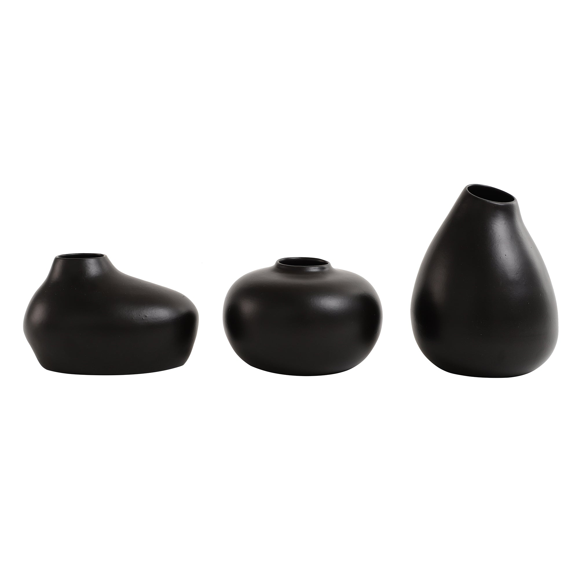 Varys Trio black vase set