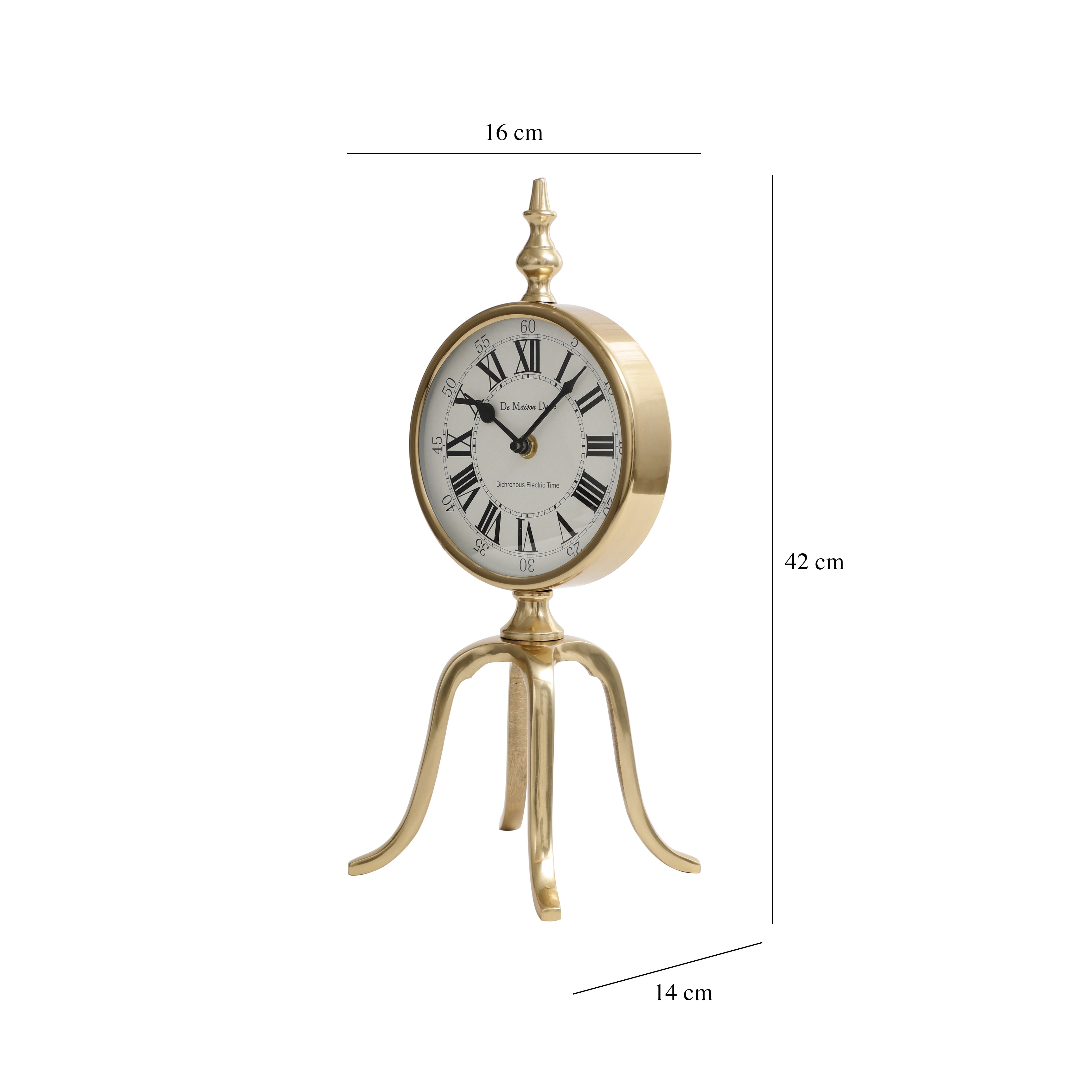 Quad Stand clock in Gold