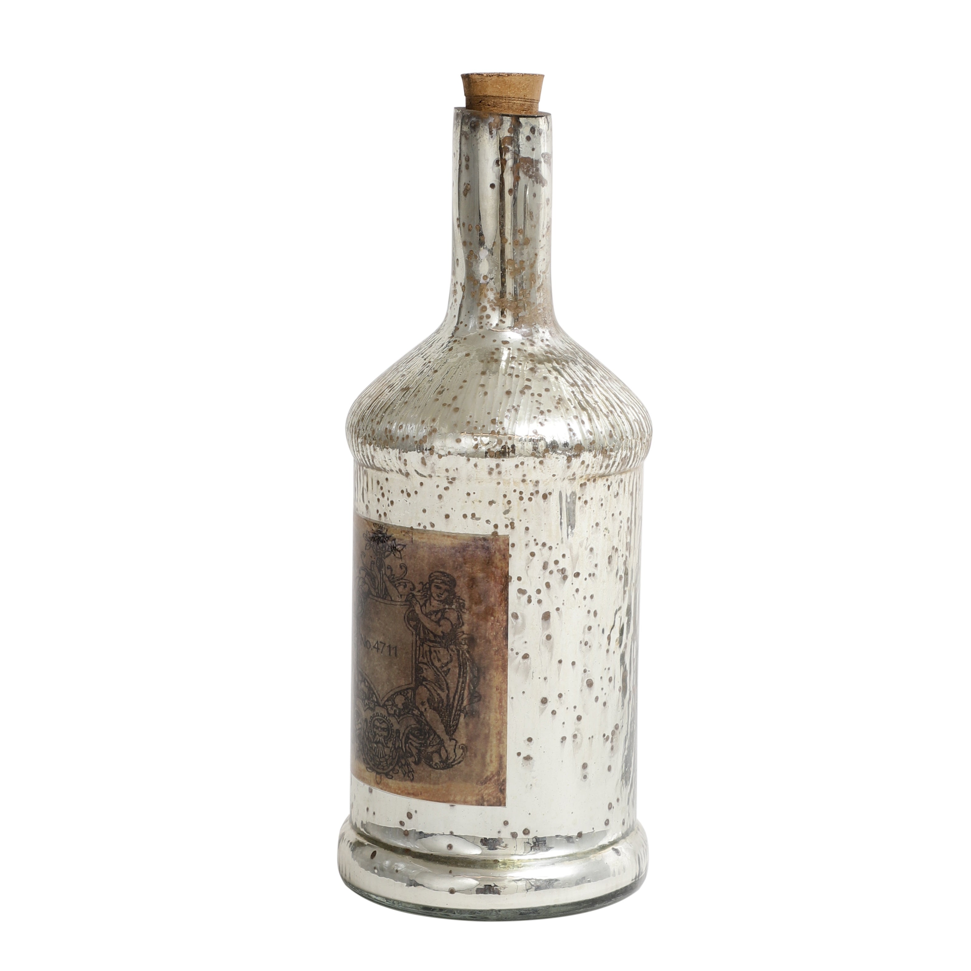 Antique Glass Legacy Square Bottle Decorative