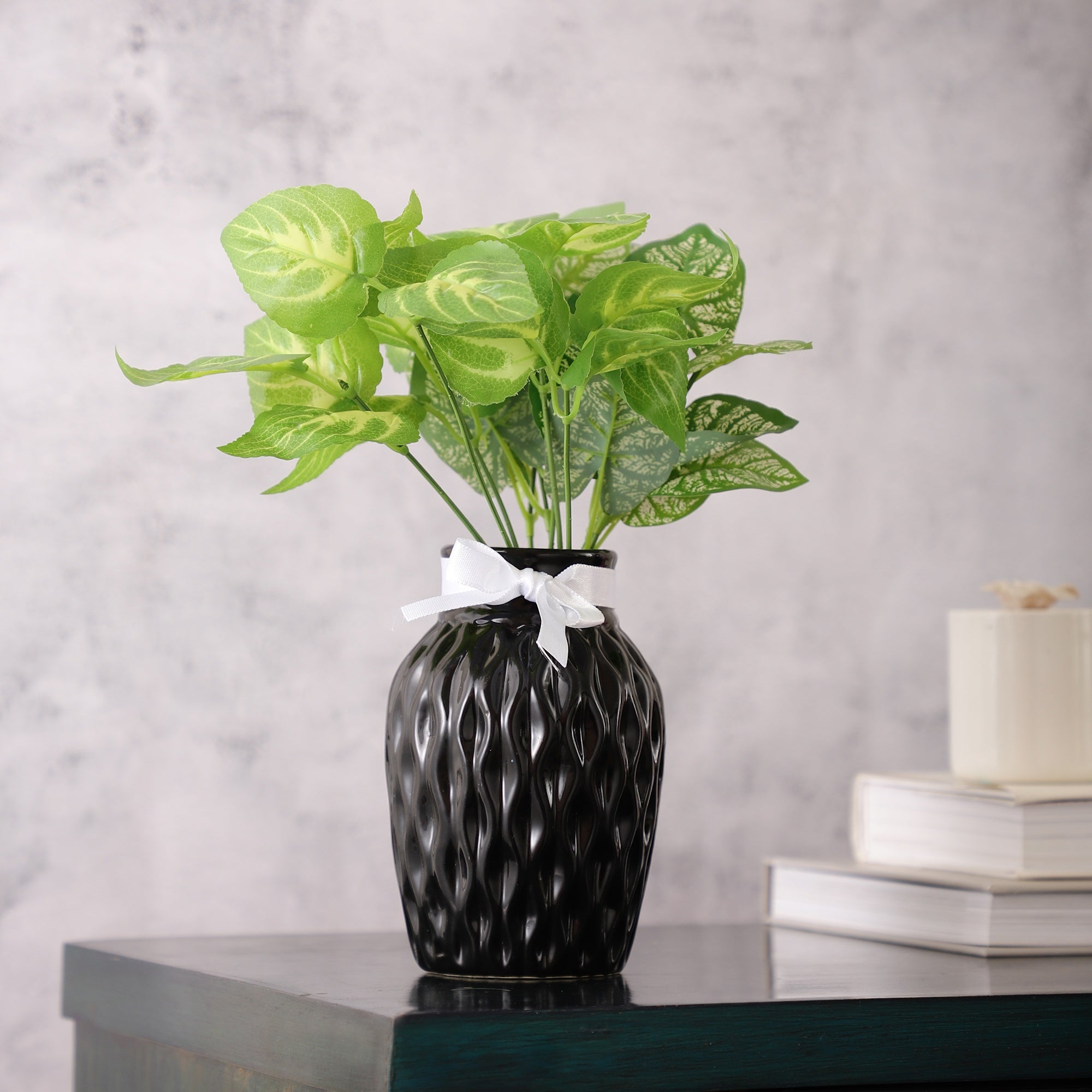 Black WaveCera Vase