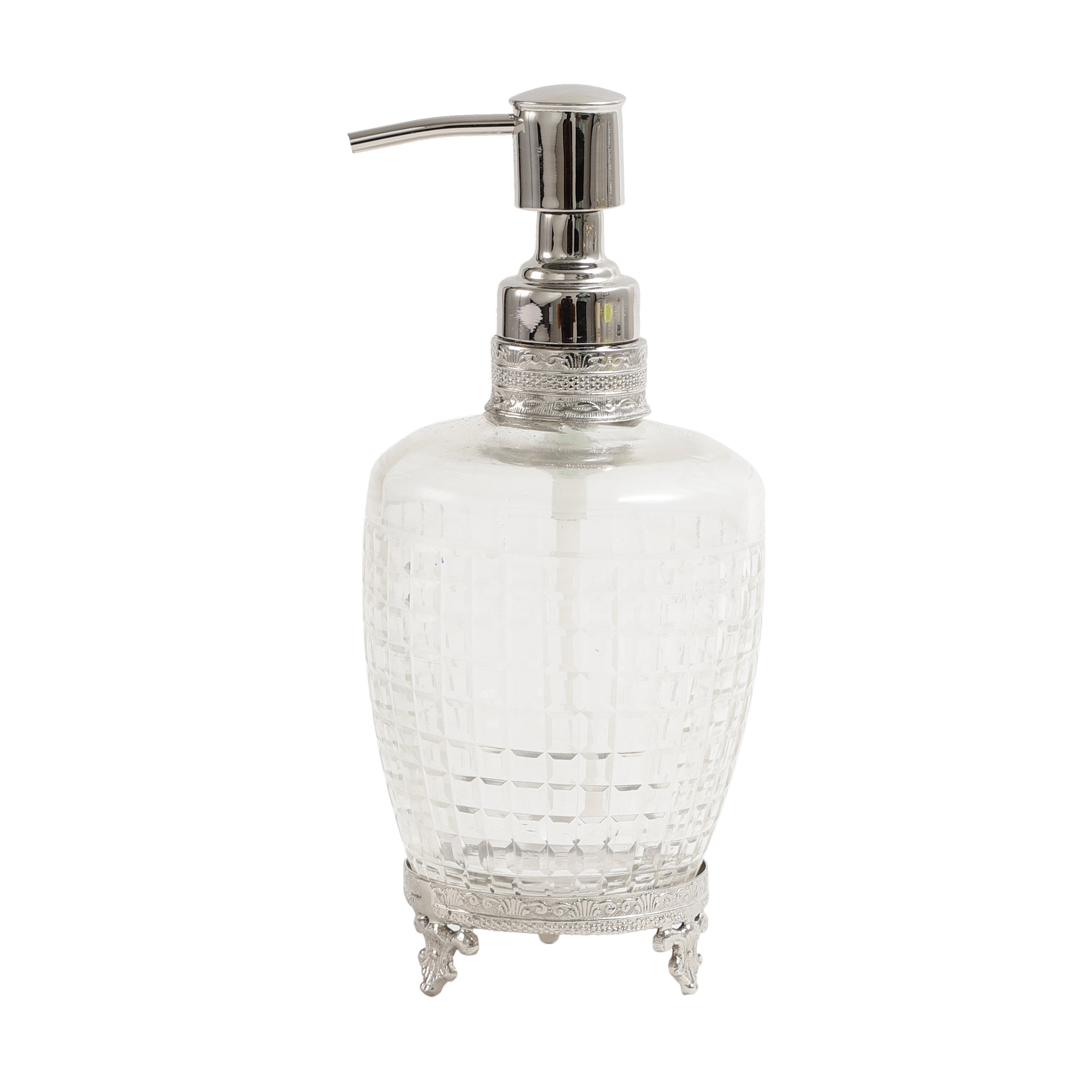 Alvario crystal Cut dispenser in silver