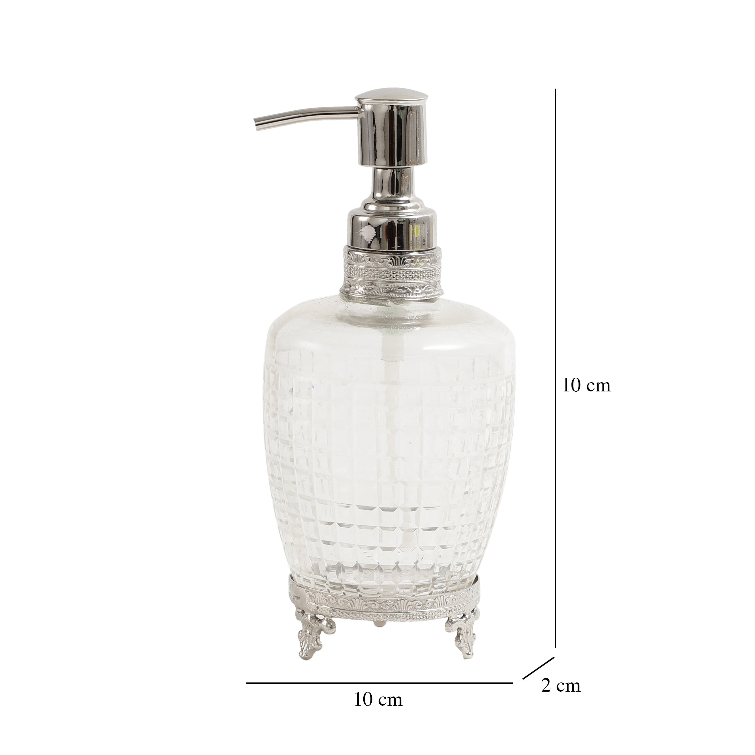 Alvario crystal Cut dispenser in silver