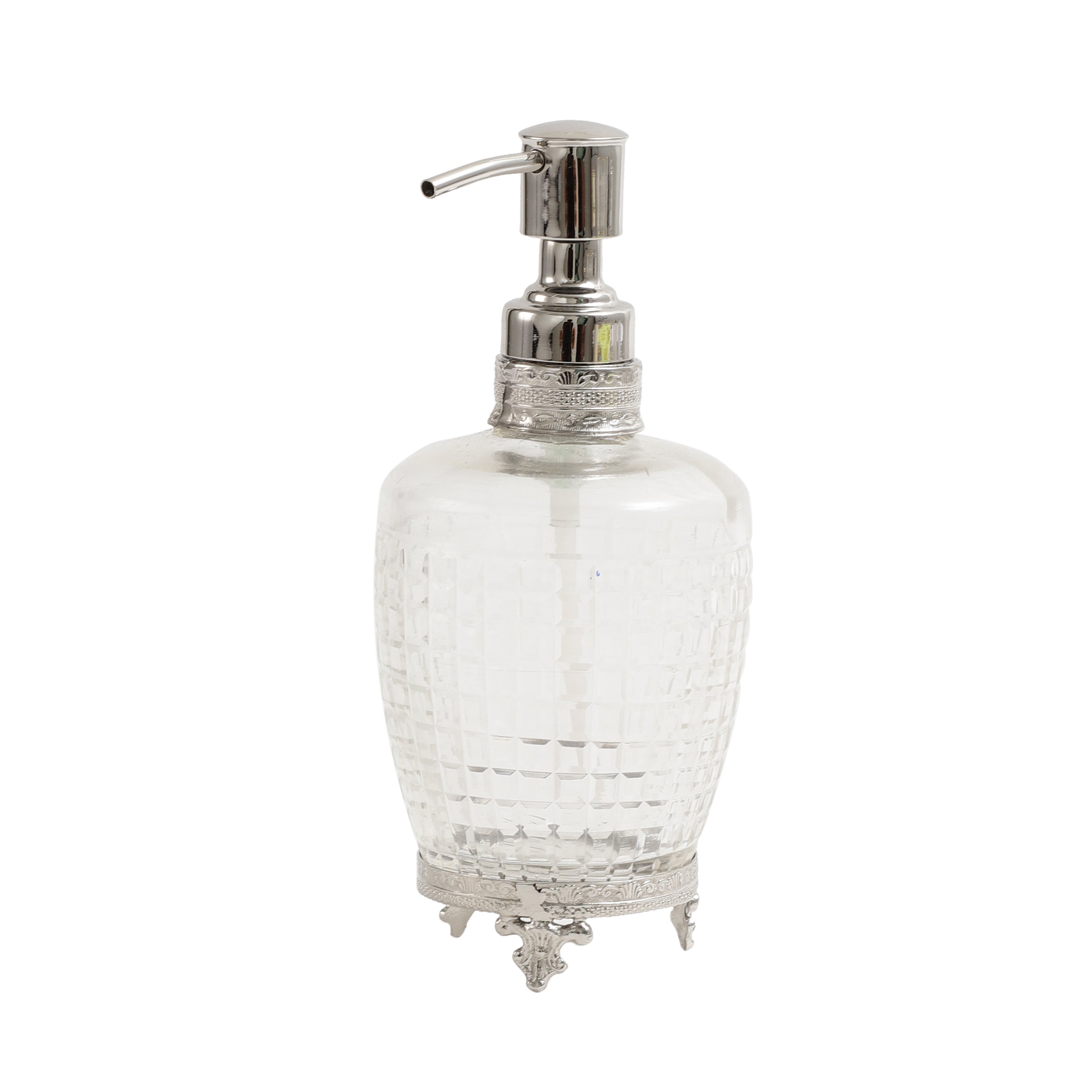 Alvario crystal Cut dispenser in silver