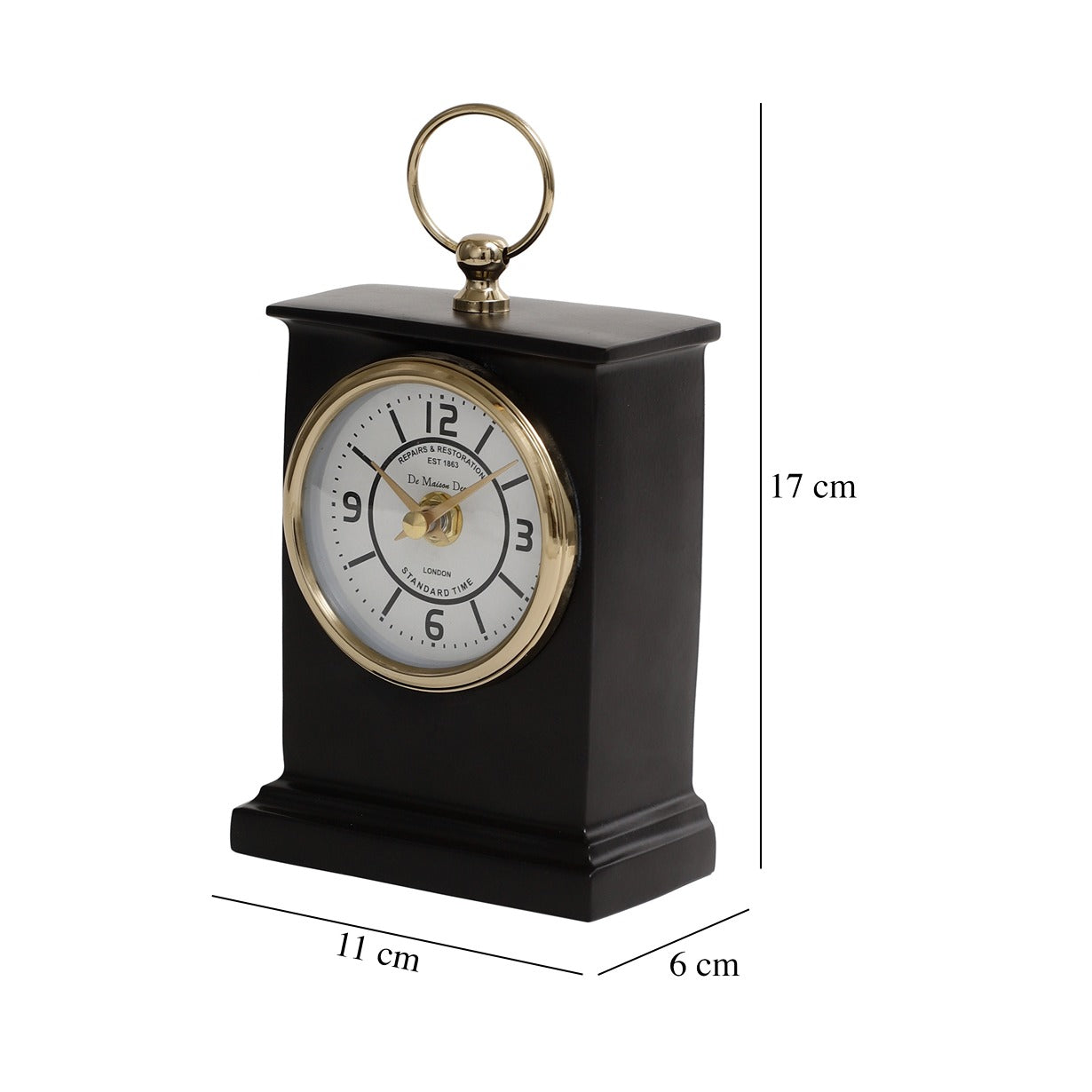 Gerald Clock Black- OUCHCART  | Table clock 