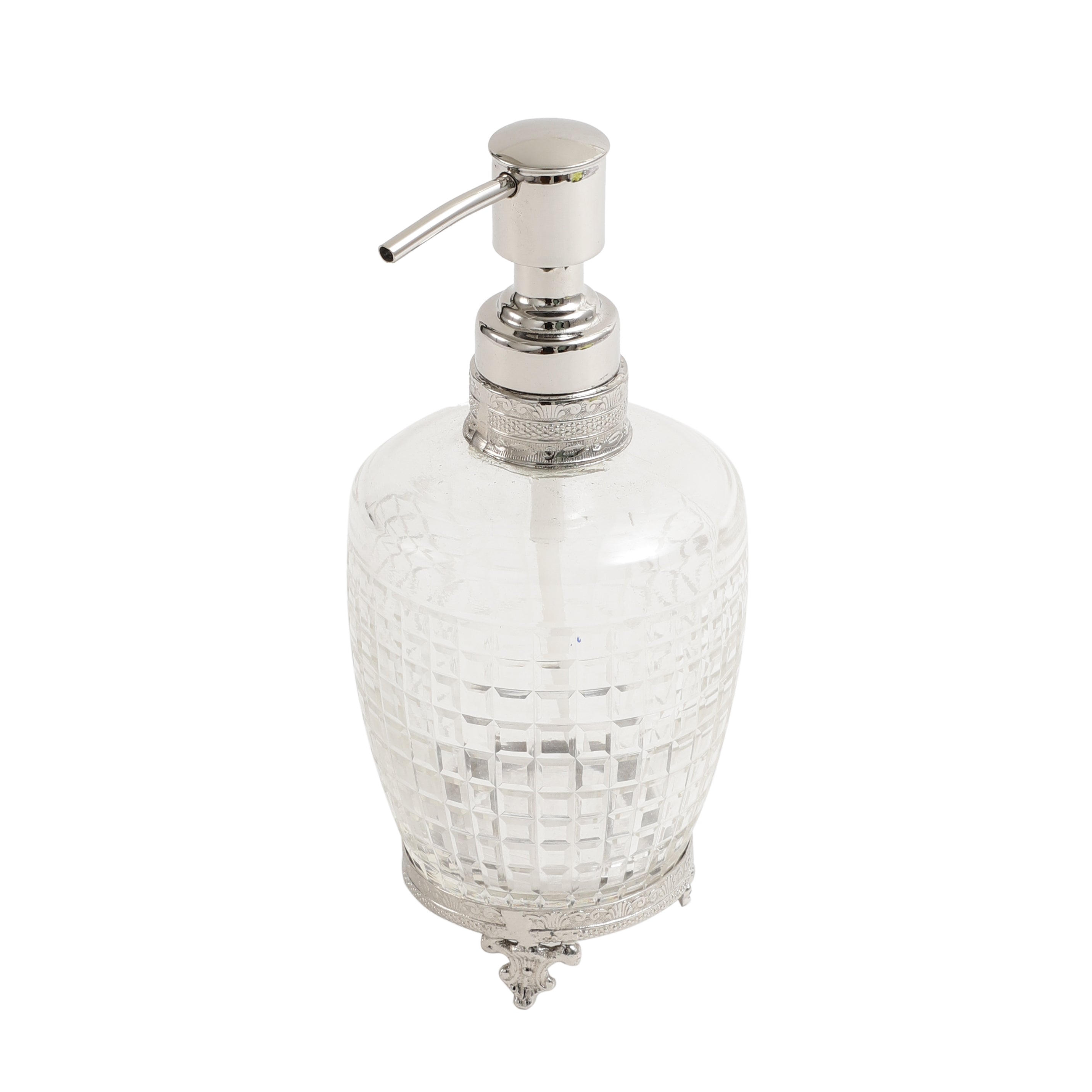 Alvario crystal Cut dispenser in silver