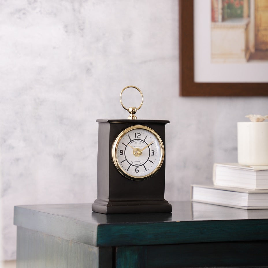 Gerald Clock Black- OUCHCART  | Table clock 
