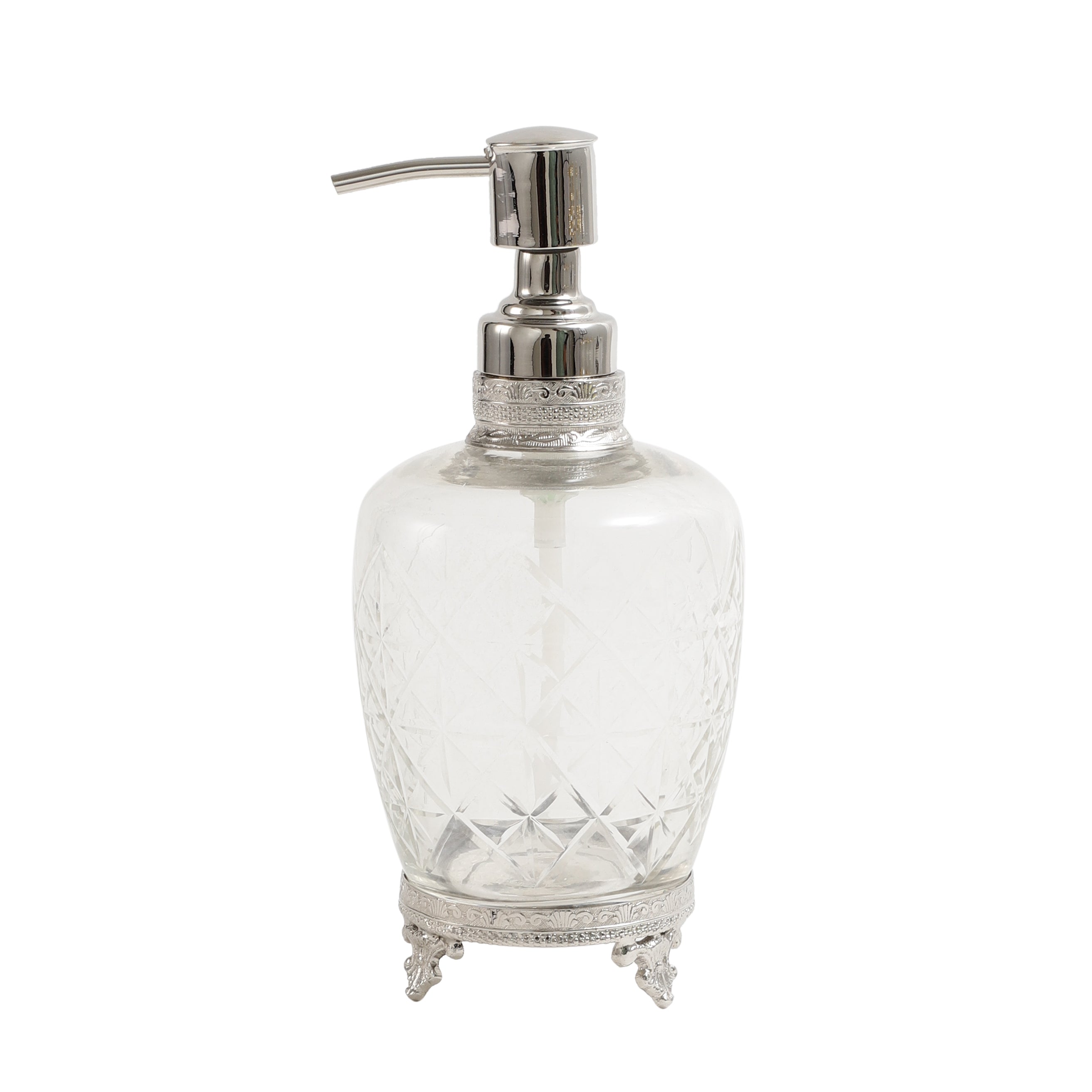 Starlight crystal Cut dispenser in silver