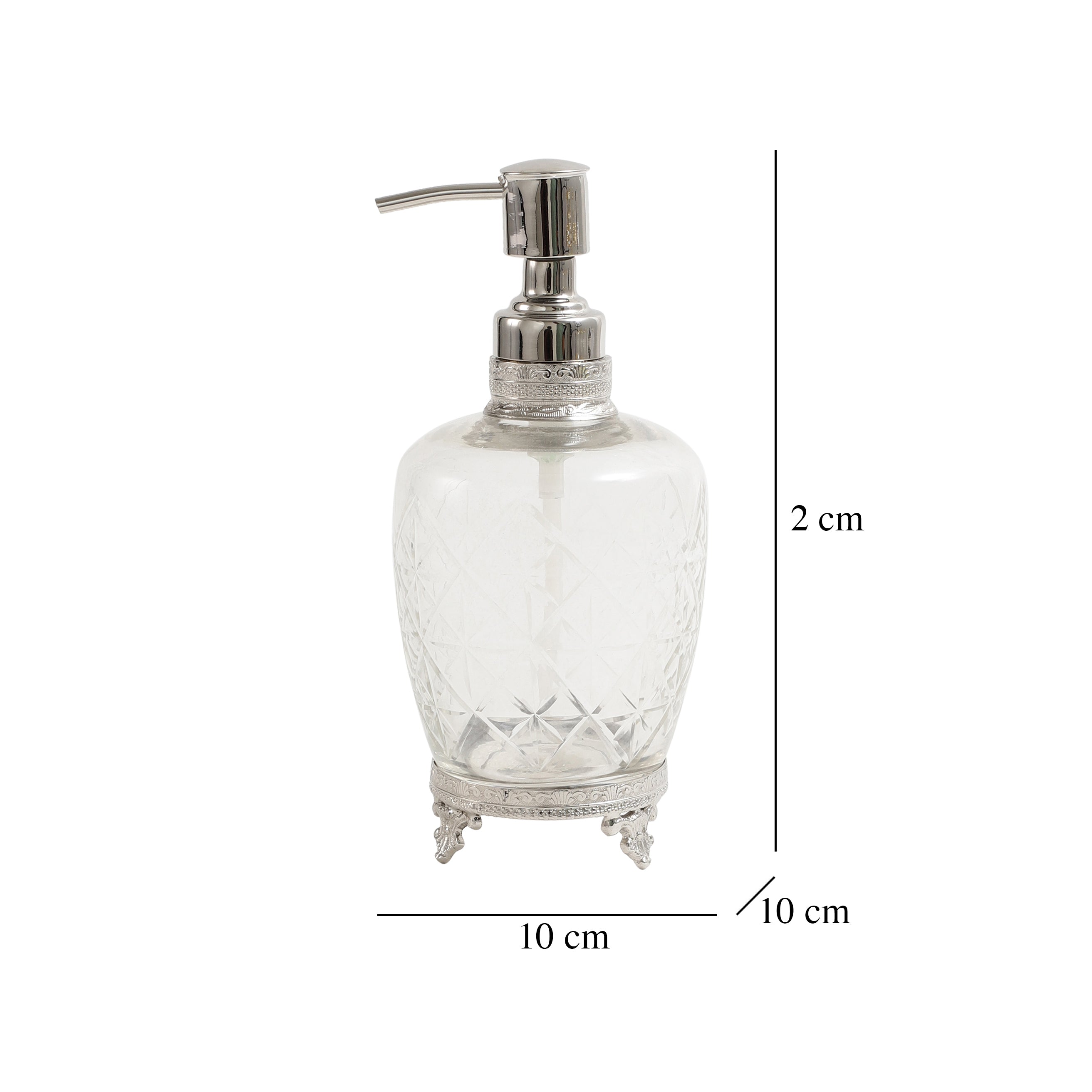 Starlight crystal Cut dispenser in silver