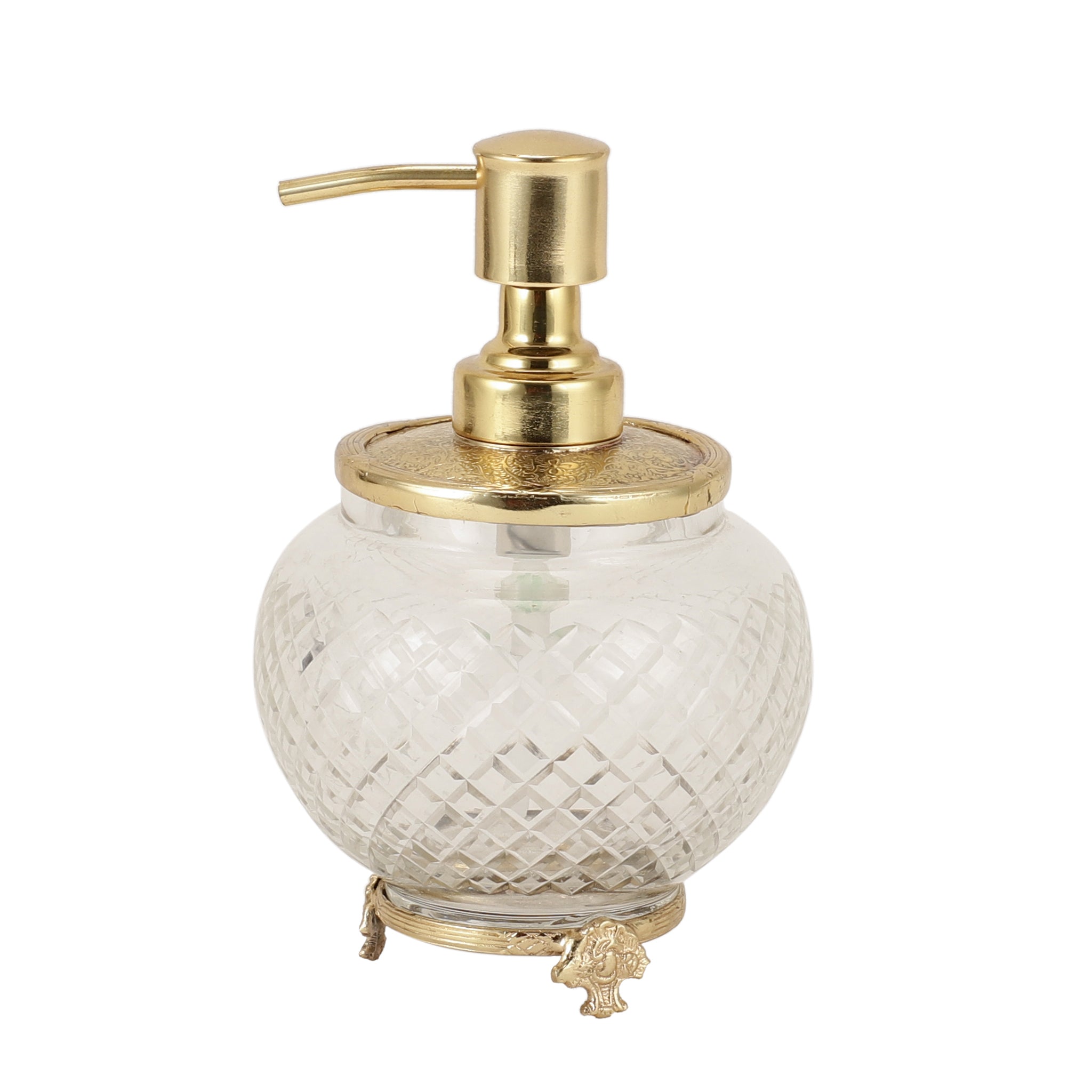 Ava crystal Cut dispenser in gold