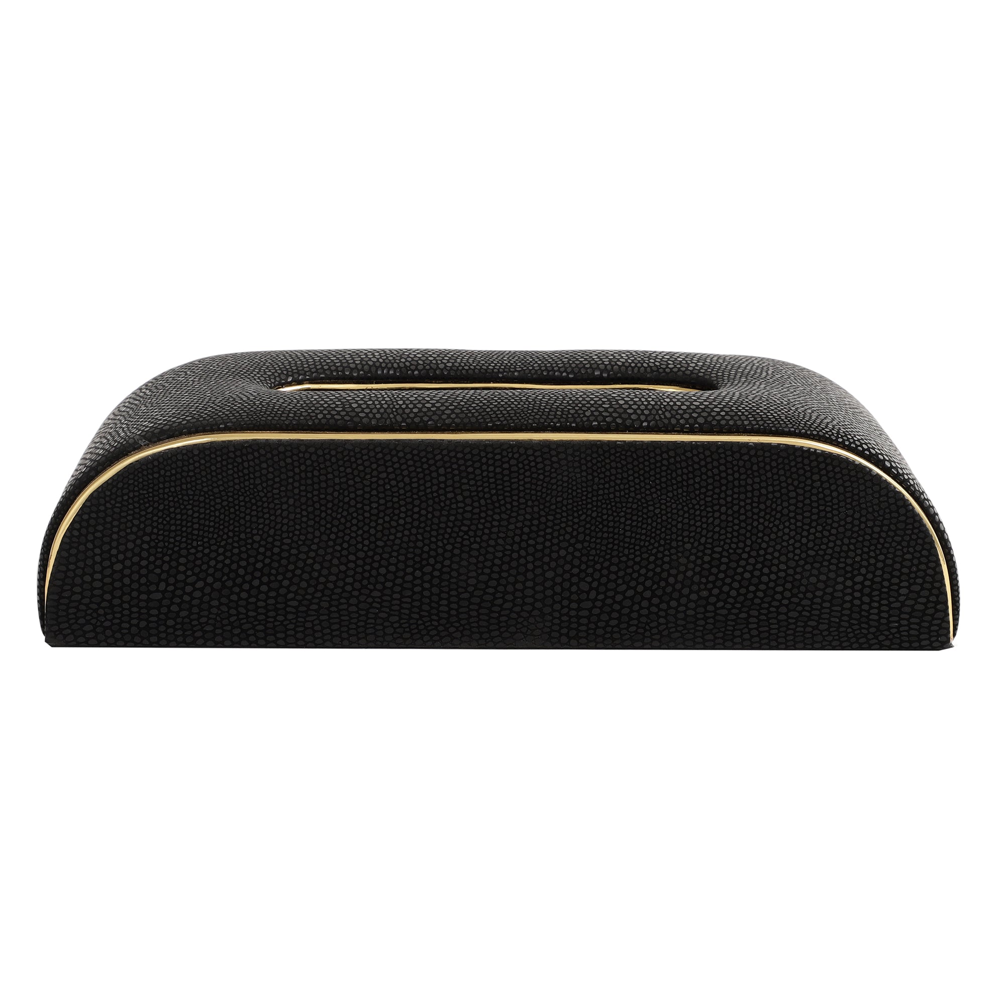 Sleek Slant Leather Napkin Box