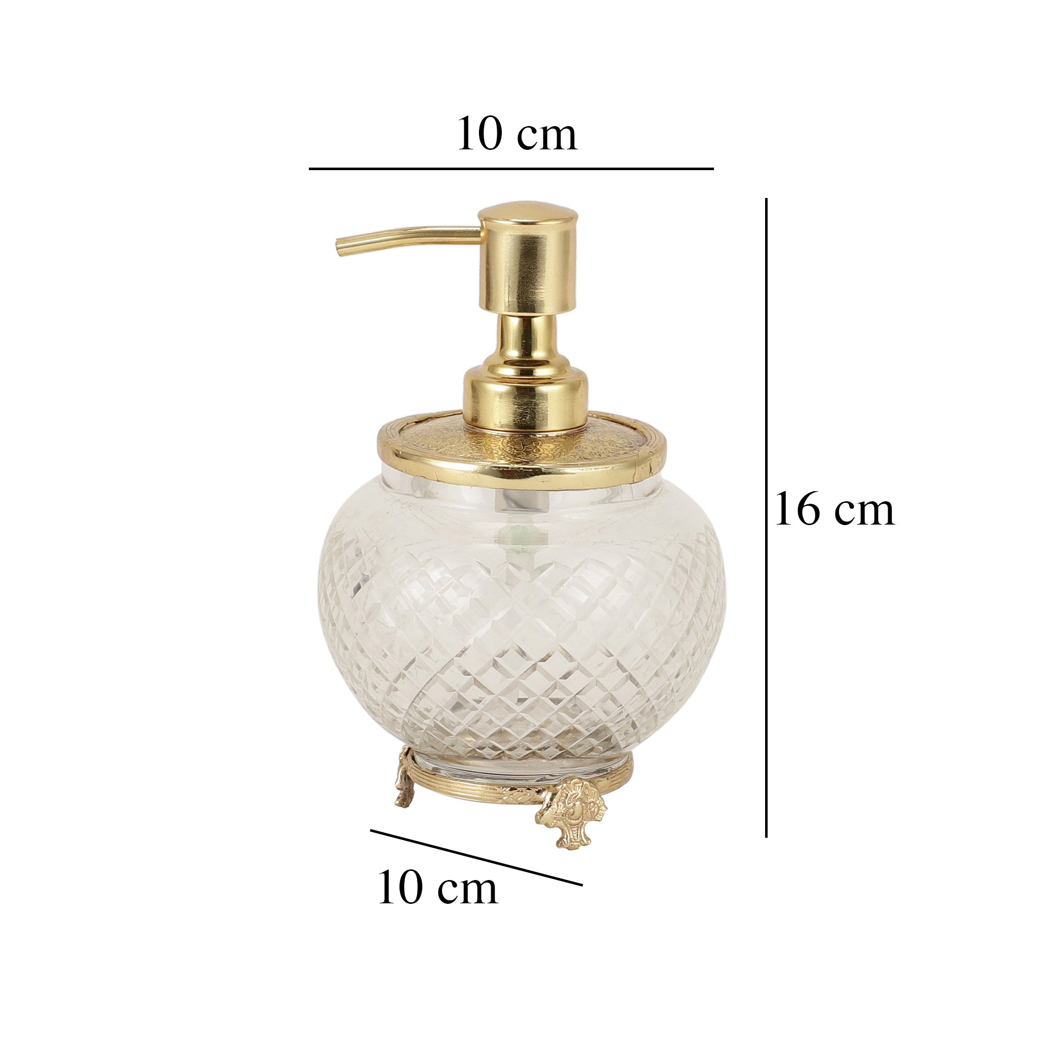 Ava crystal Cut dispenser in gold