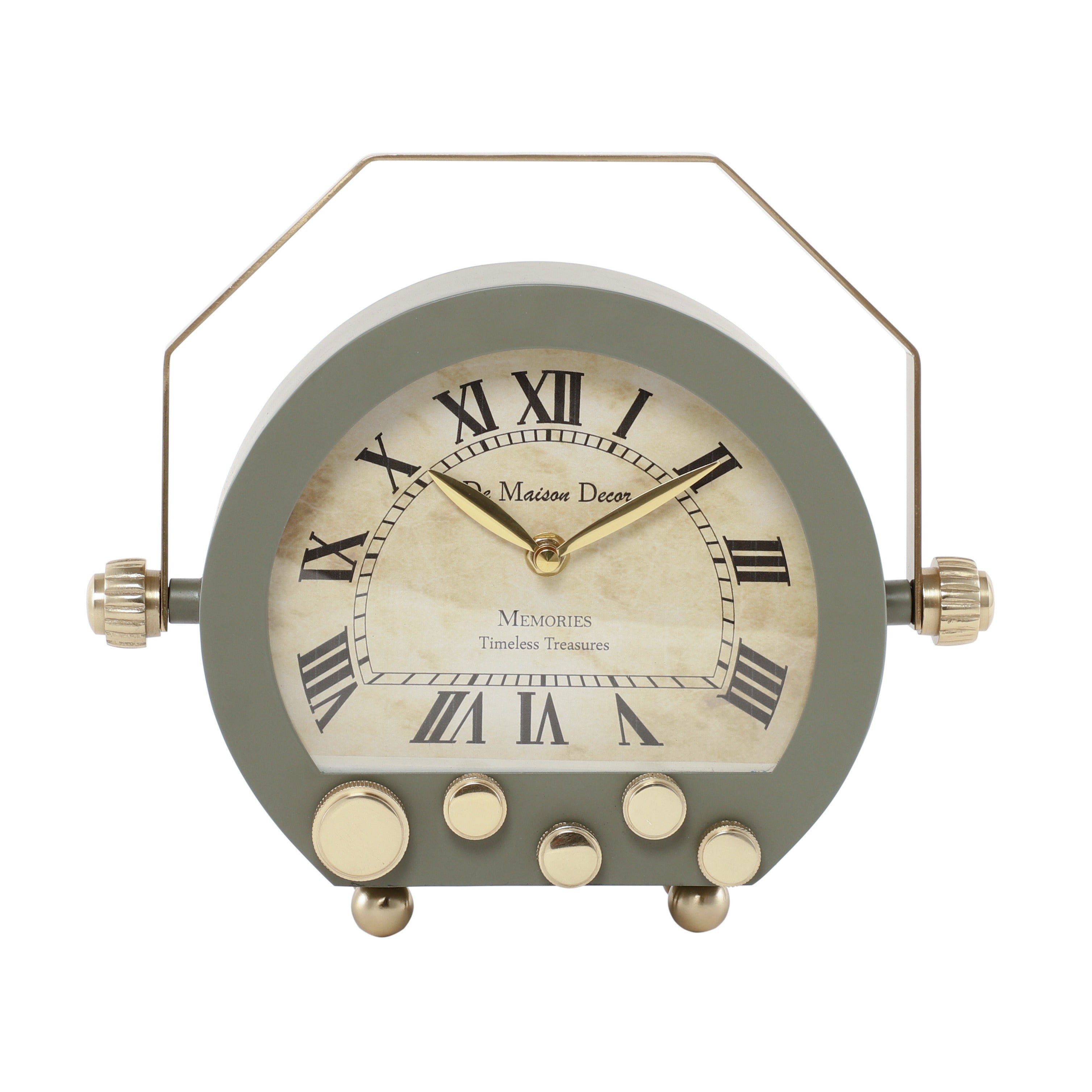 Kent Clock in green gold