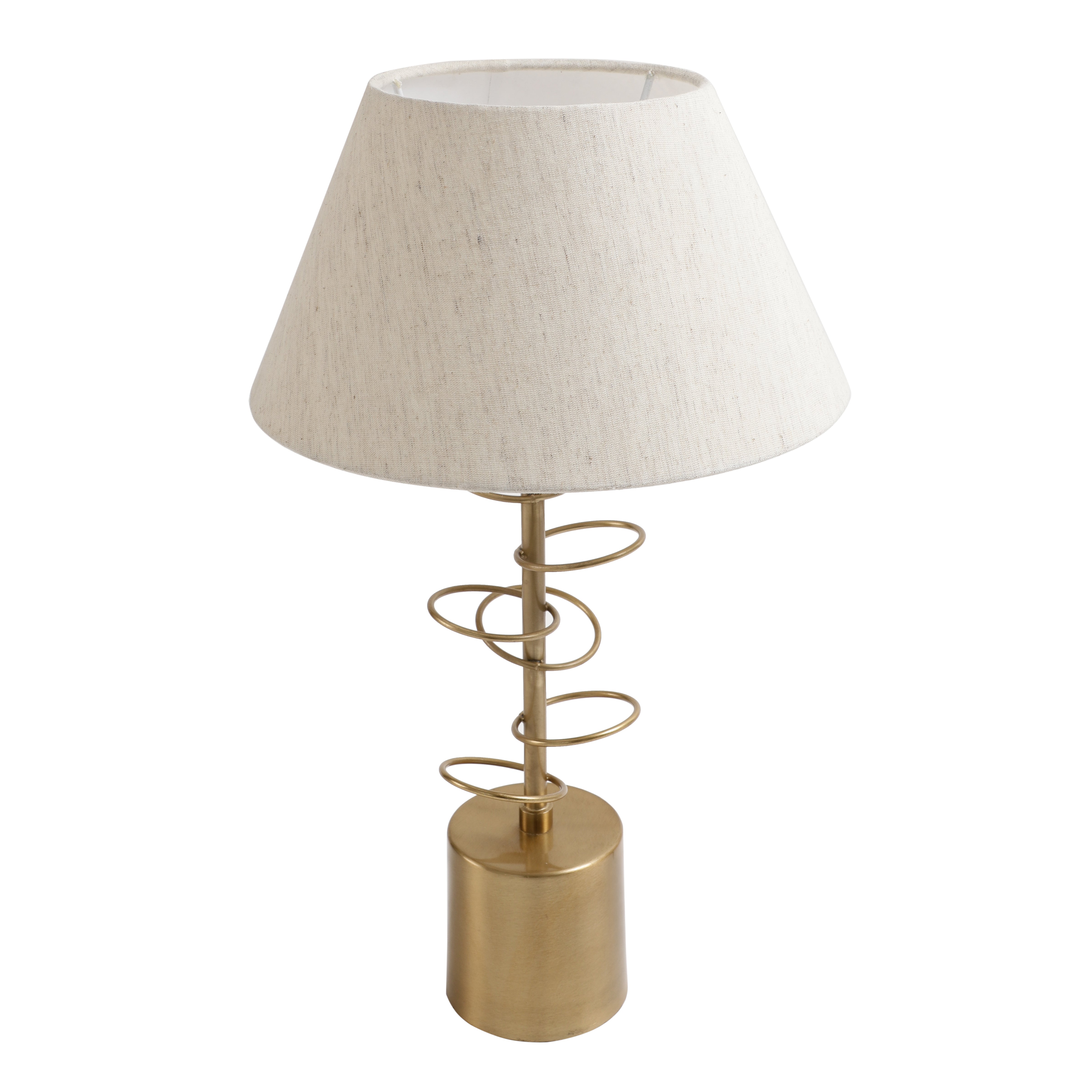 Cascading rings lamp gold