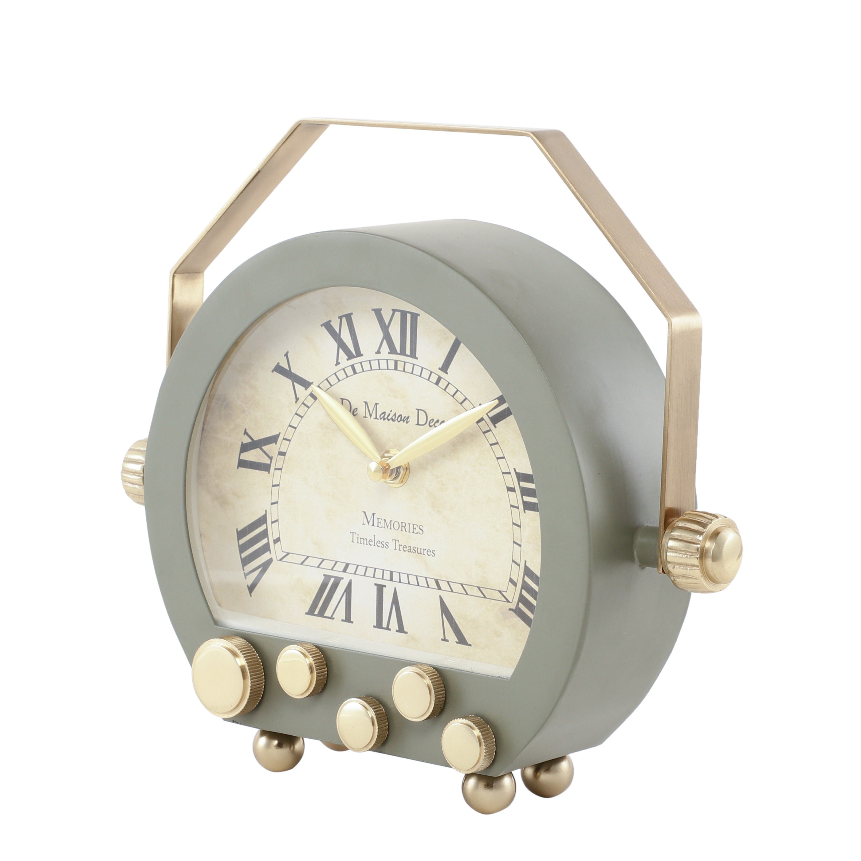 Kent Clock in green gold