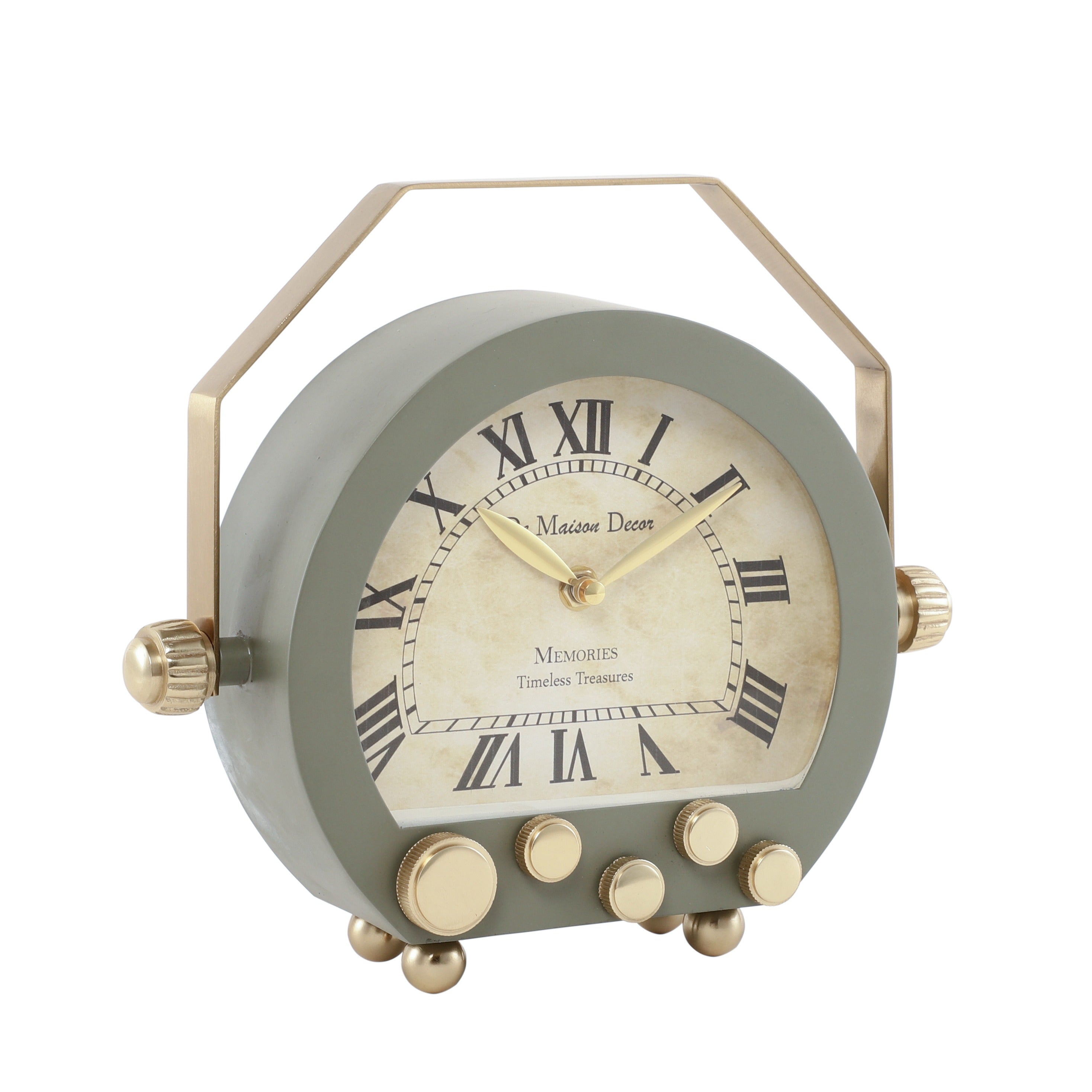 Kent Clock in green gold