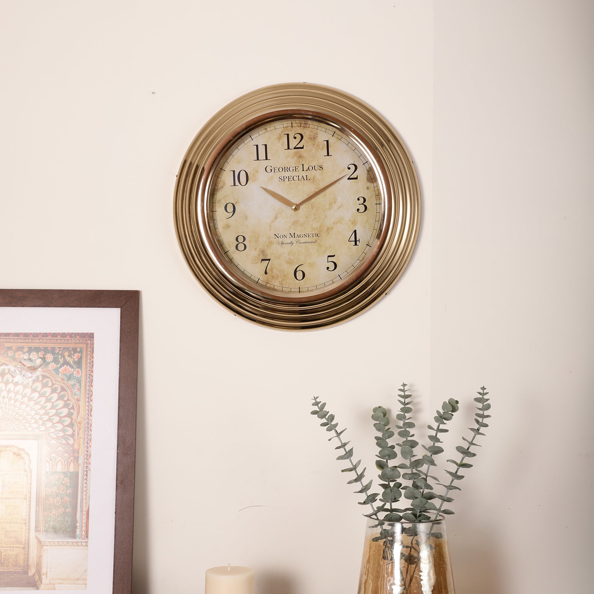 Gilded Rustic Wall Clock