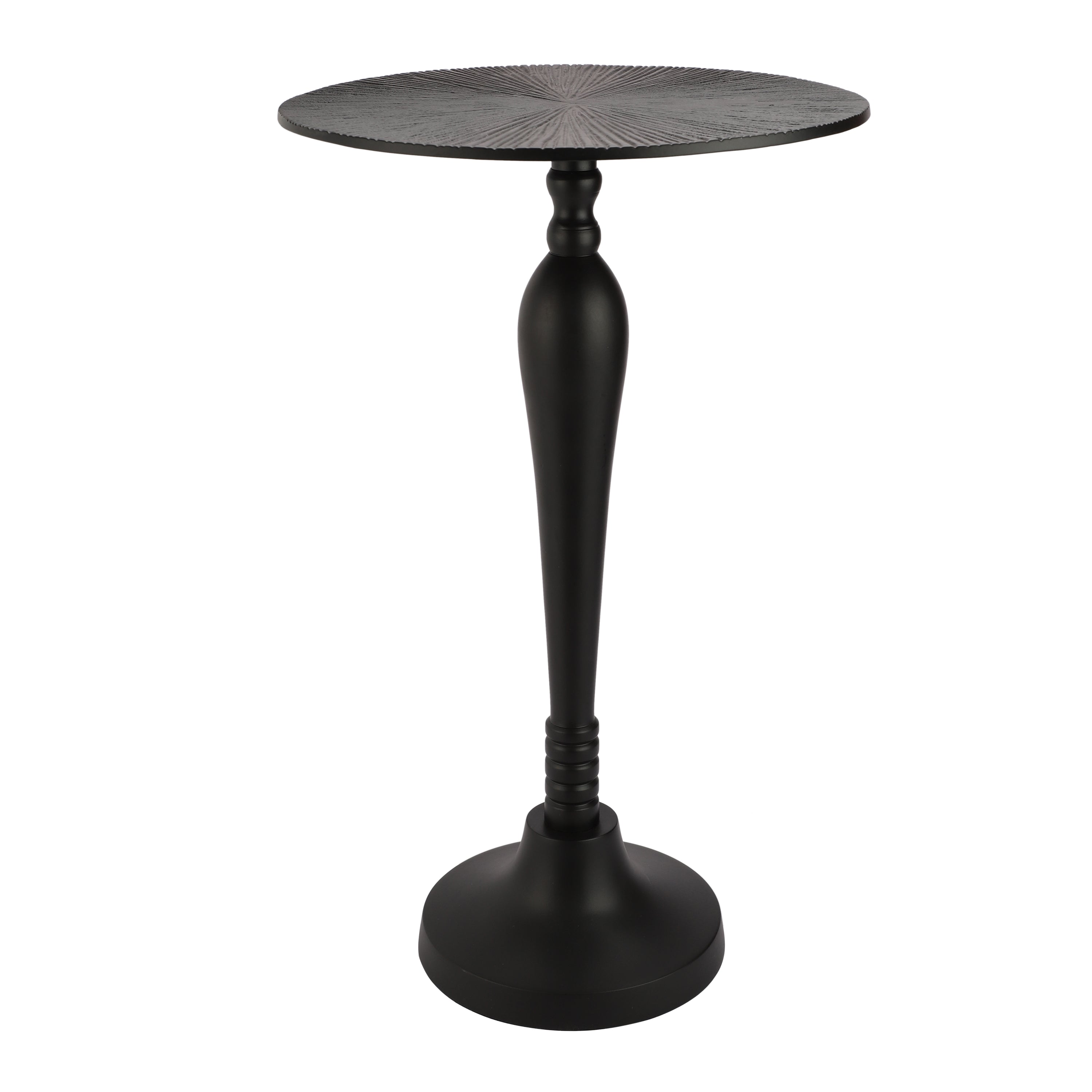 The Carla Side Table By Décor De Maison In Classical Design In Raw Black Finish -OUCHART