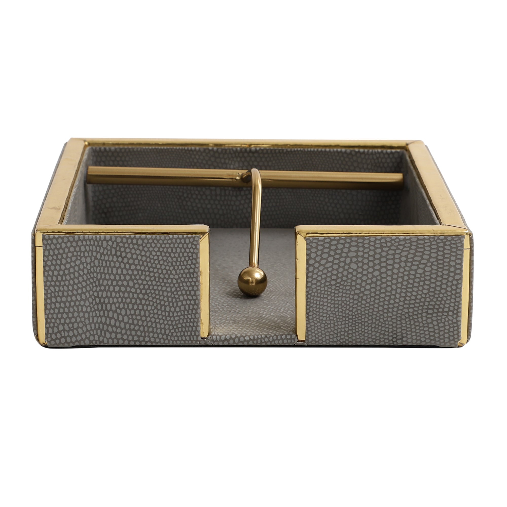 Opus Leather Napkin Cradle Grey