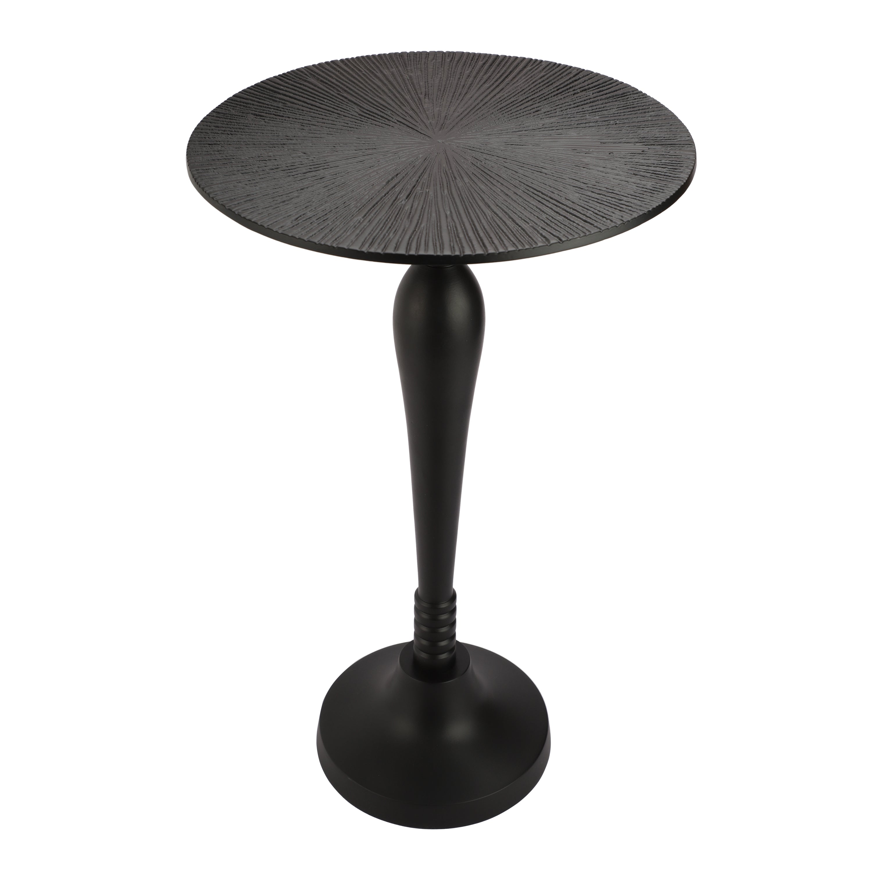 The Carla Side Table By Décor De Maison In Classical Design In Raw Black Finish