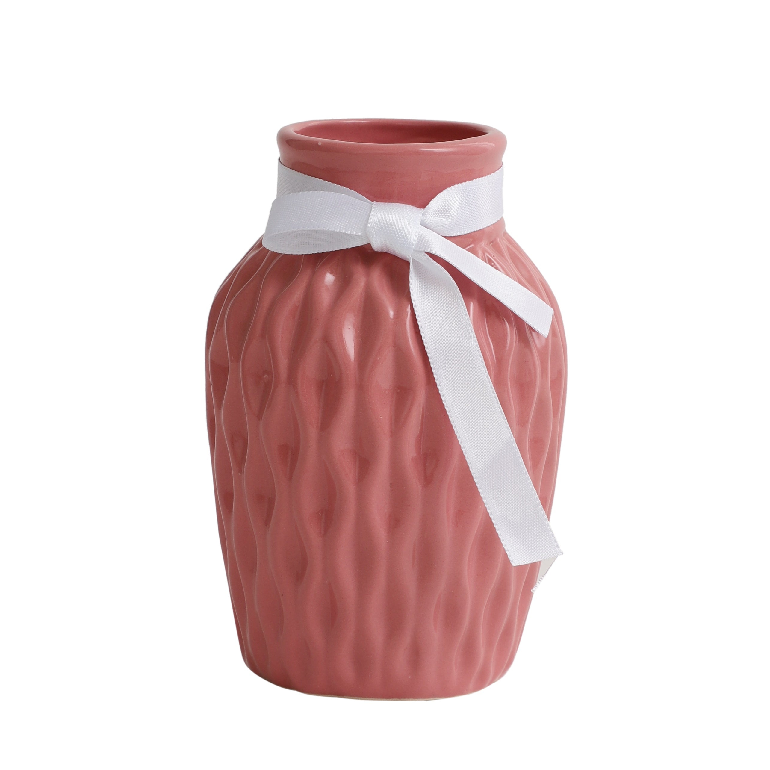 Pink WaveCera Vase