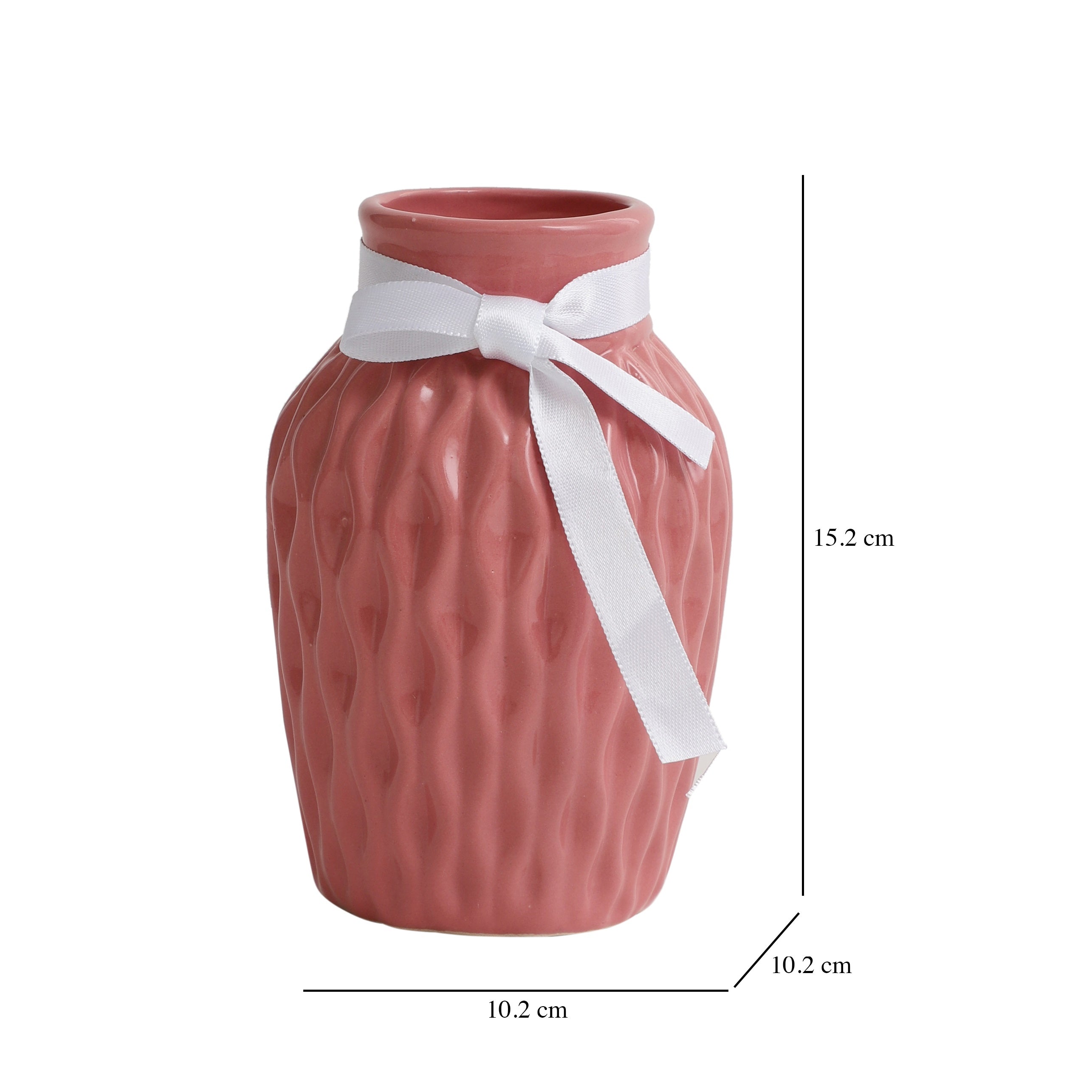 Pink WaveCera Vase