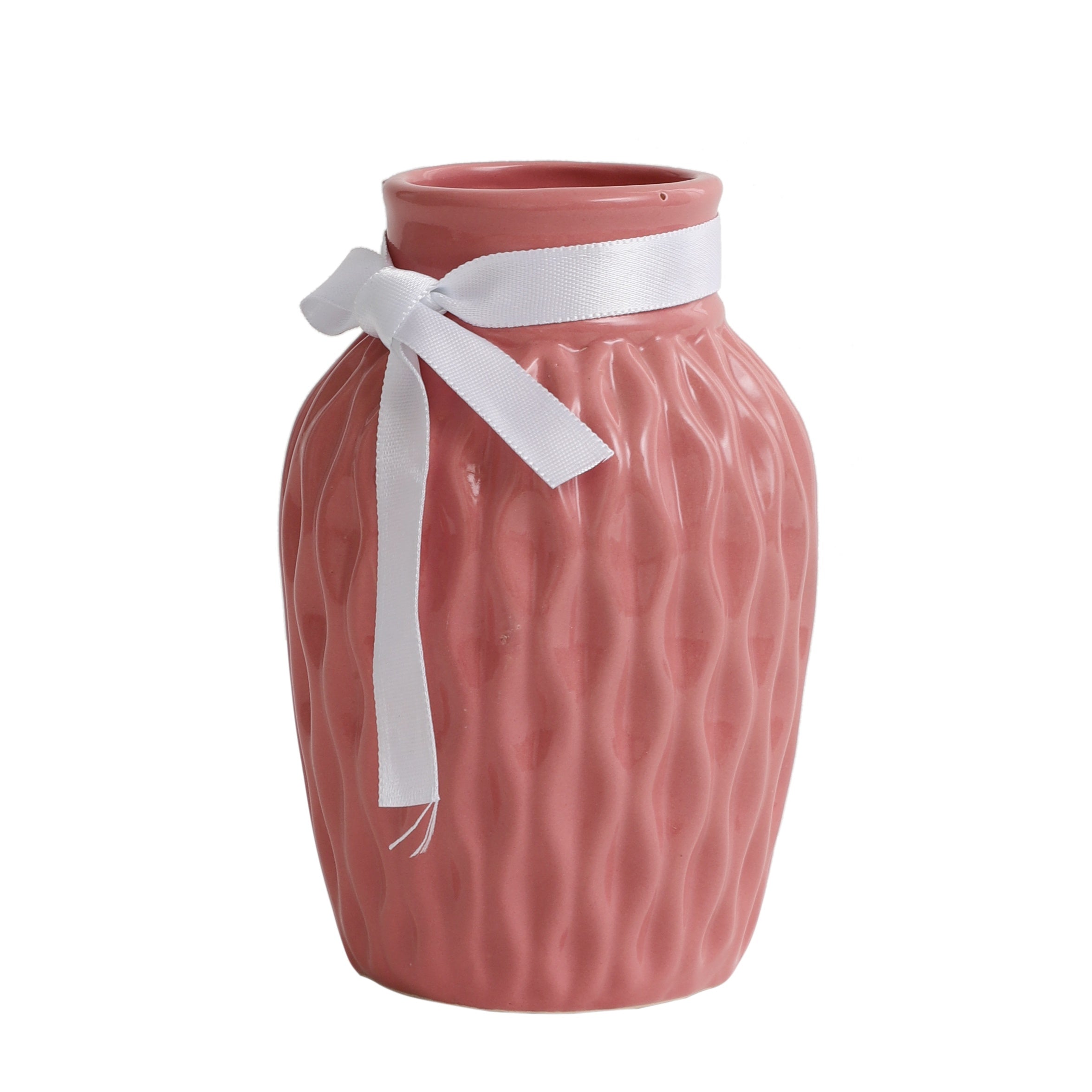 Pink WaveCera Vase