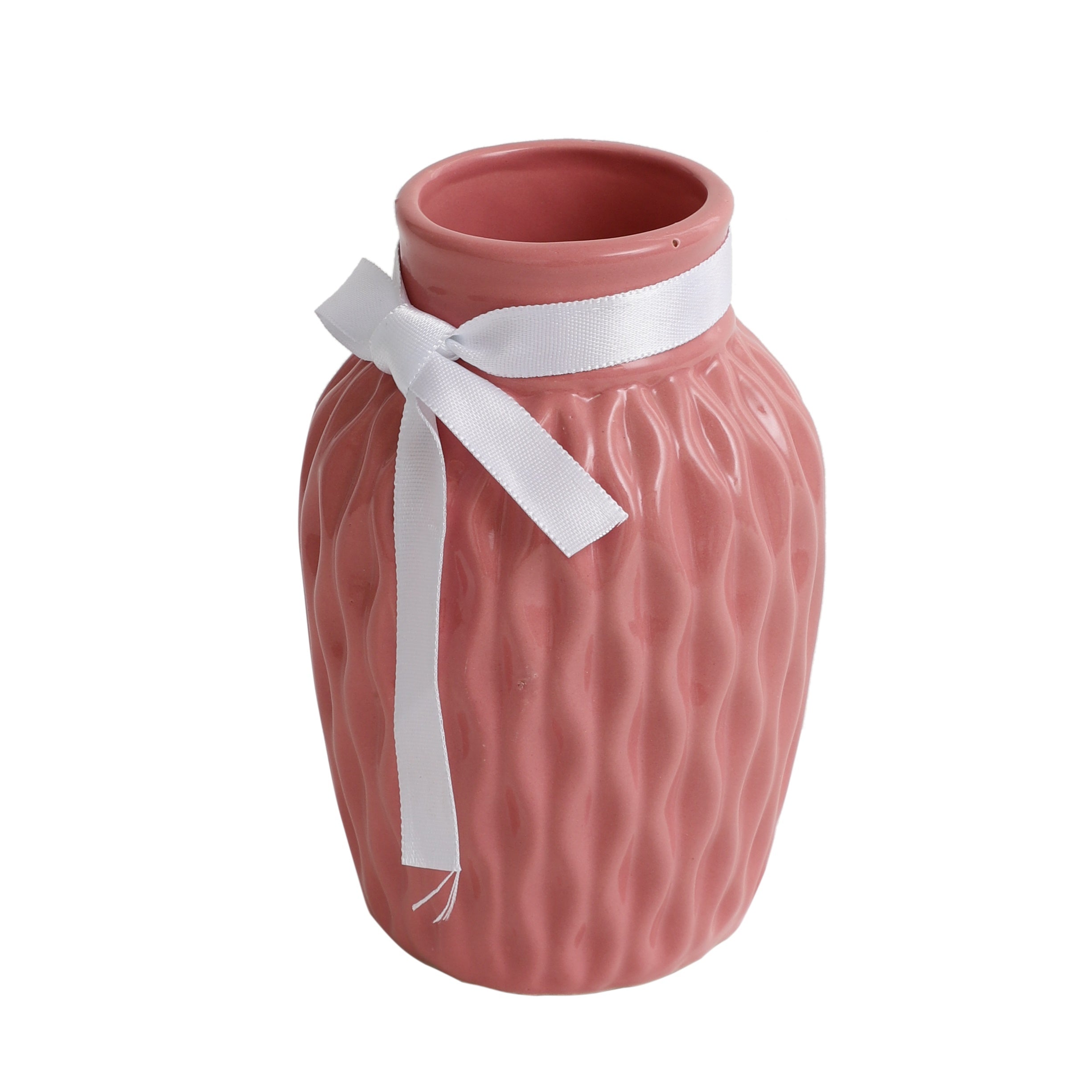 Pink WaveCera Vase