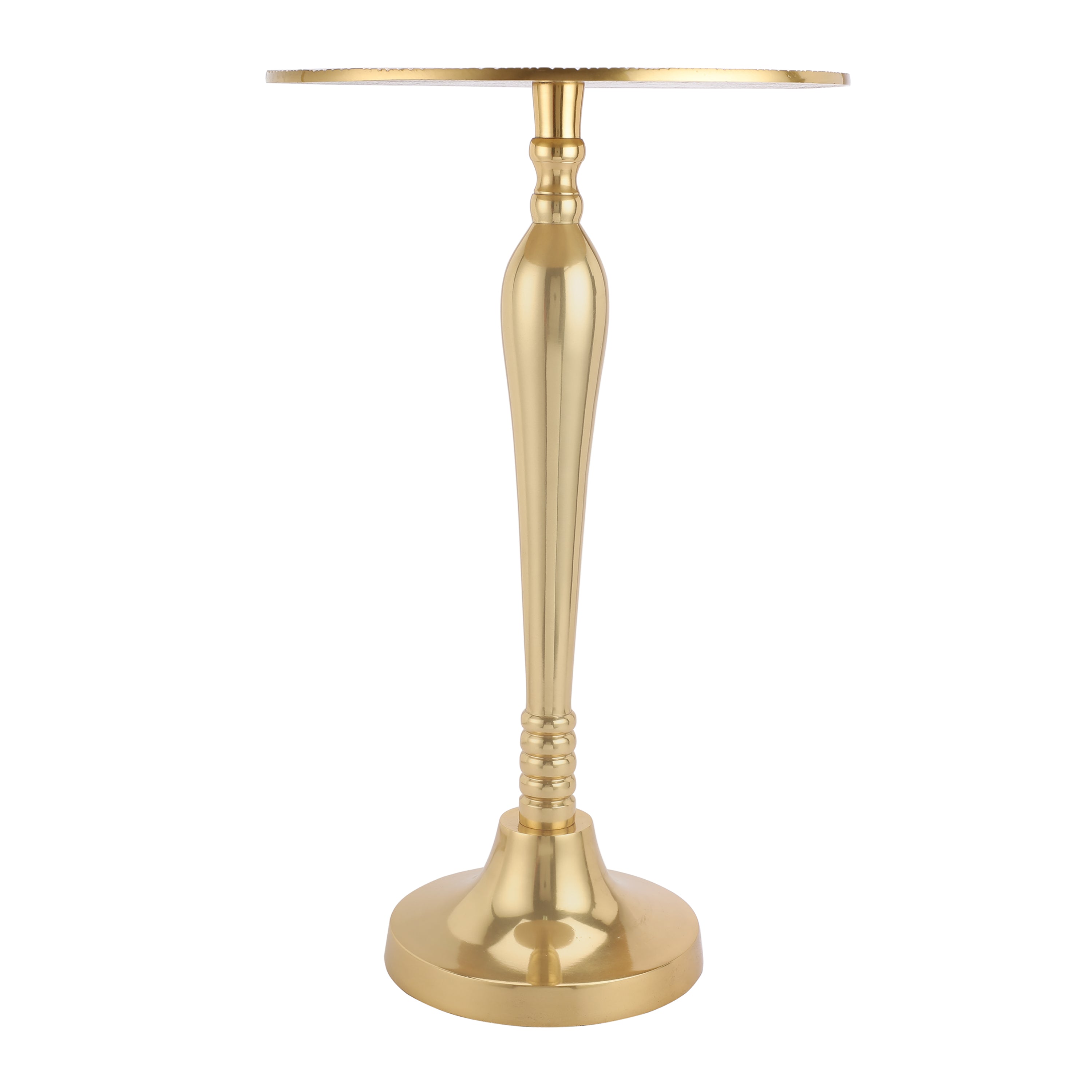 The Carla Side Table By Décor De Maison In Classical Design In Raw Gold & Black Finish