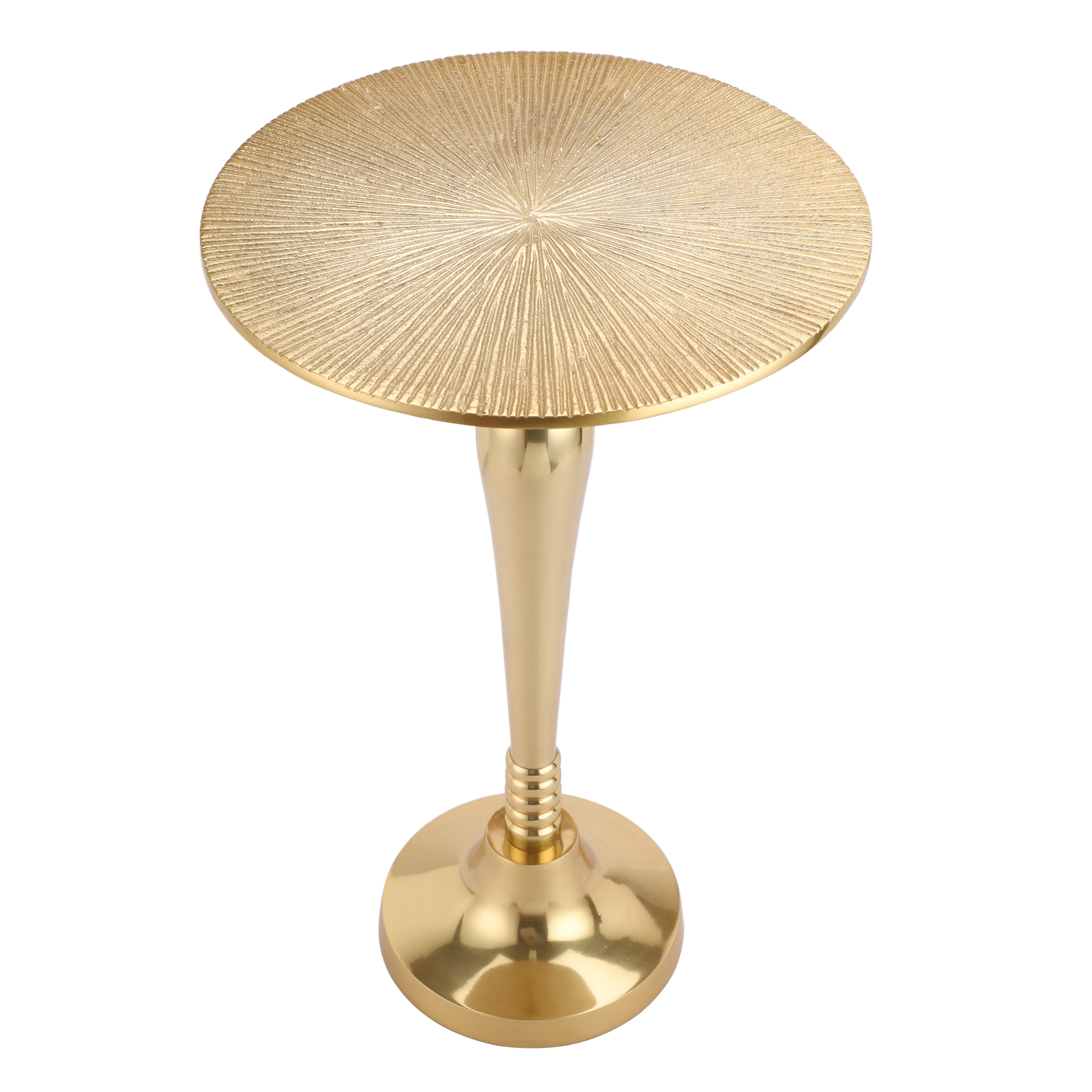 The Carla Side Table By Décor De Maison In Classical Design In Raw Gold & Black Finish
