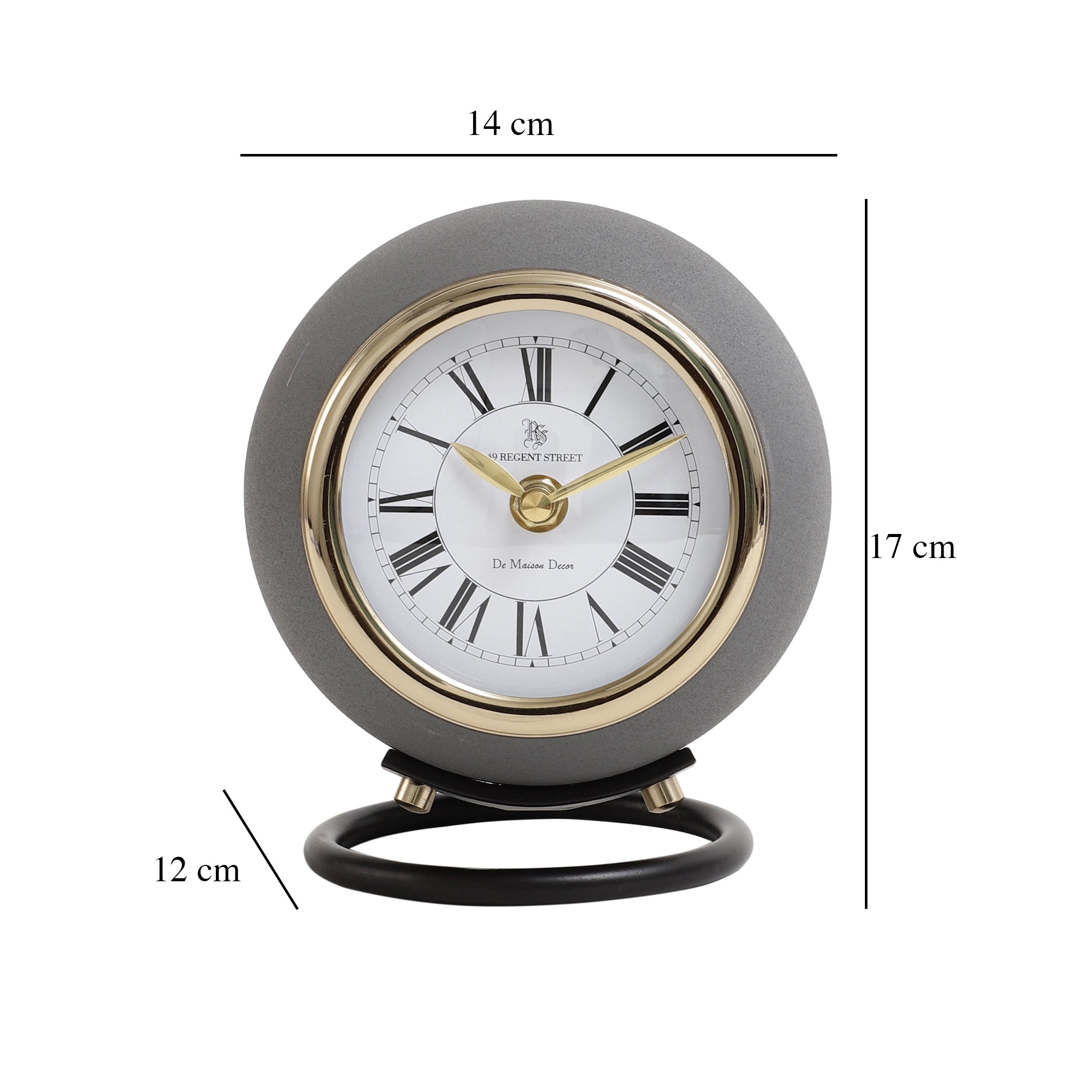 Assiral stand clock in grey