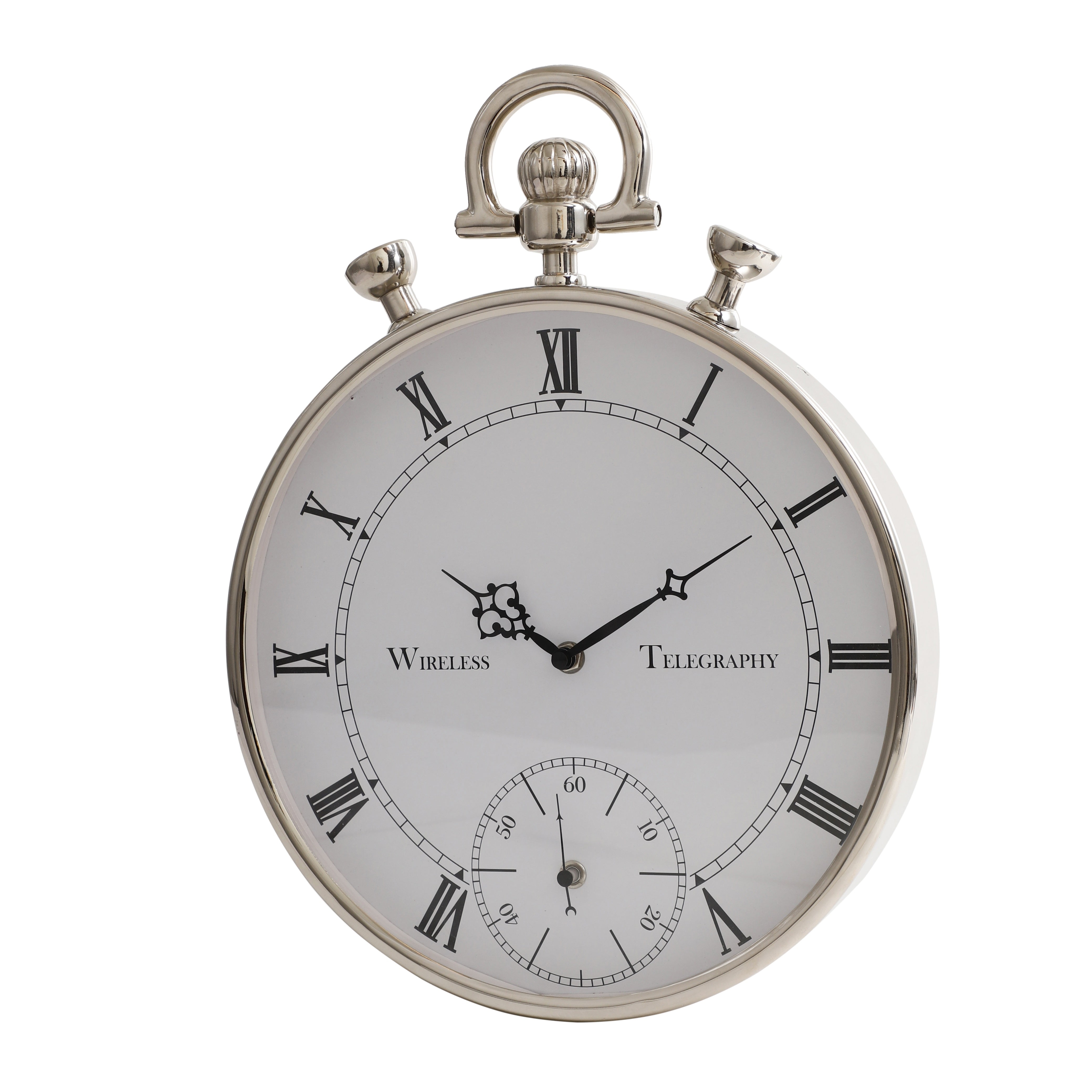 Deviating Seconds Silver Wall Clock