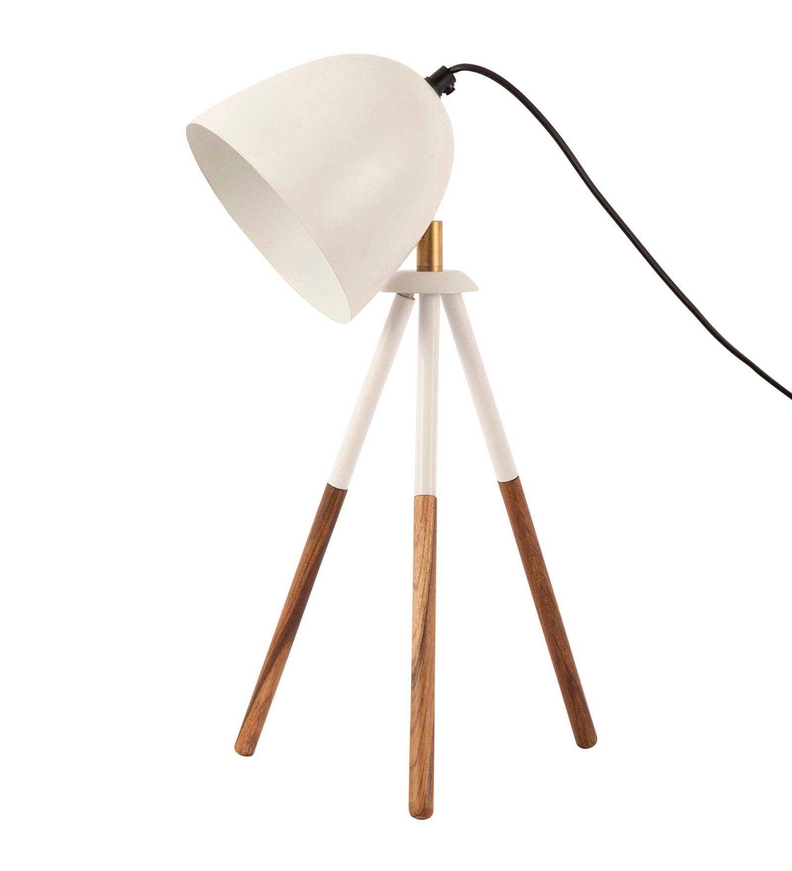 Teak Bud Desk Lamp White - Ouch Cart 