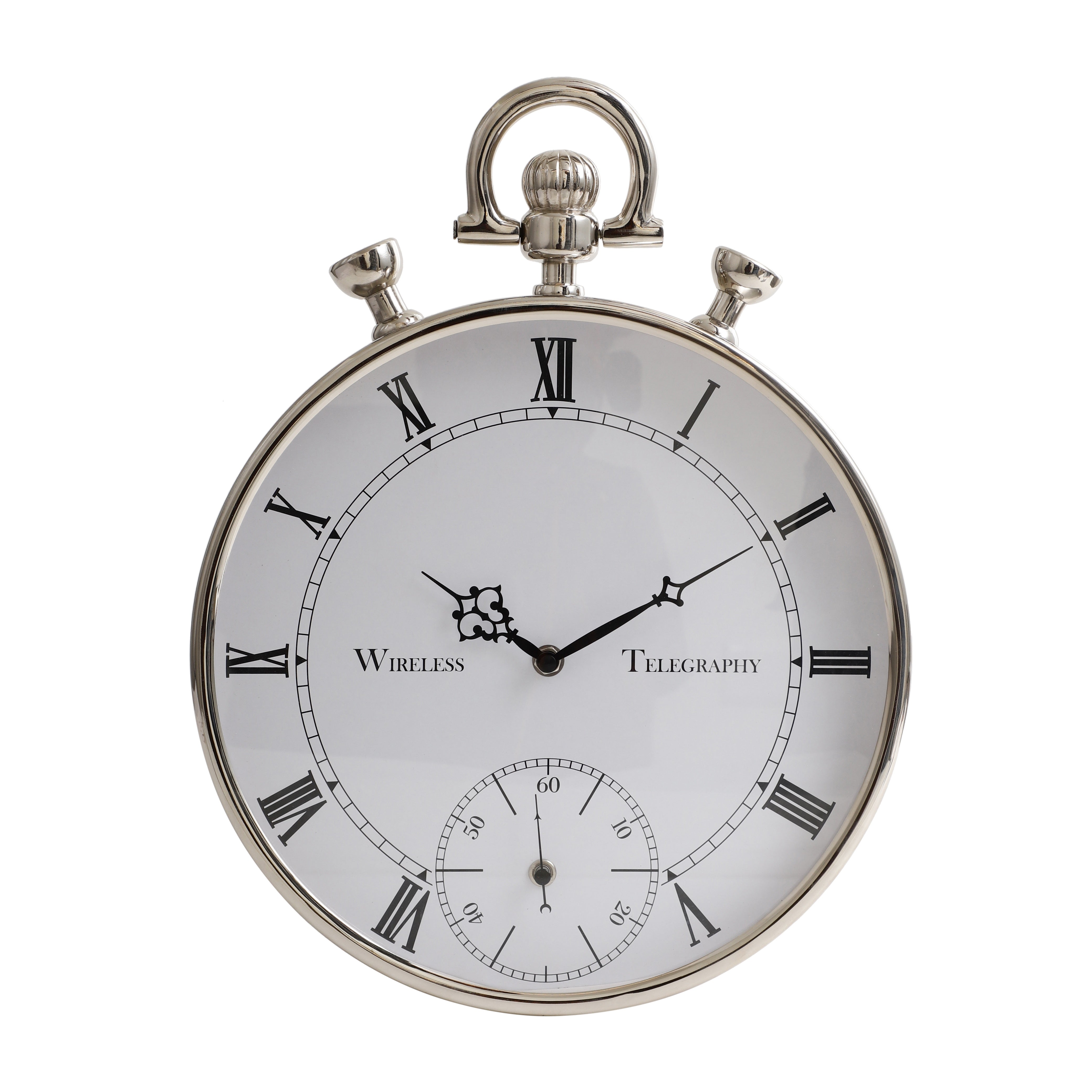 Deviating Seconds Silver Wall Clock