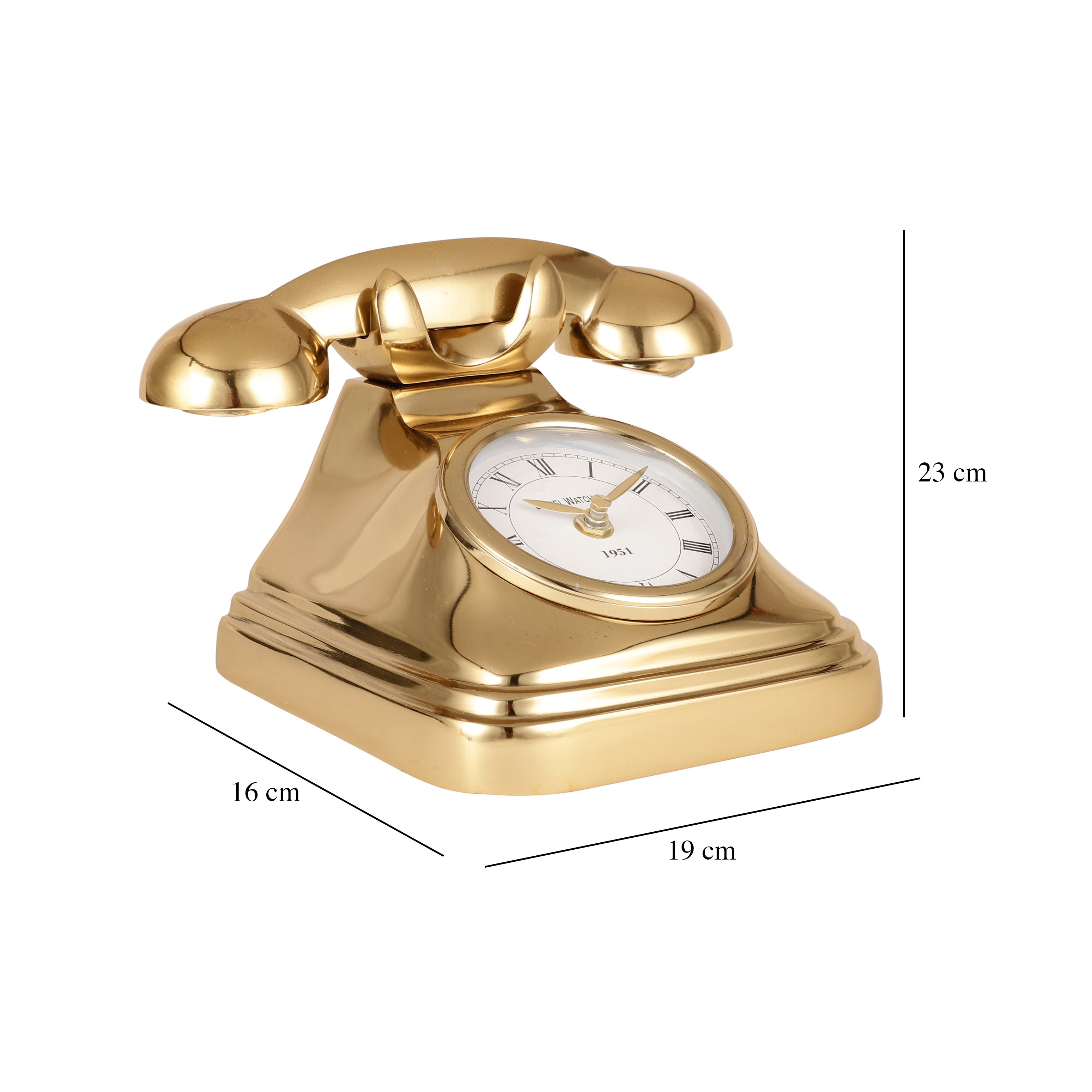 DialTime Table Clock in Gold Finish