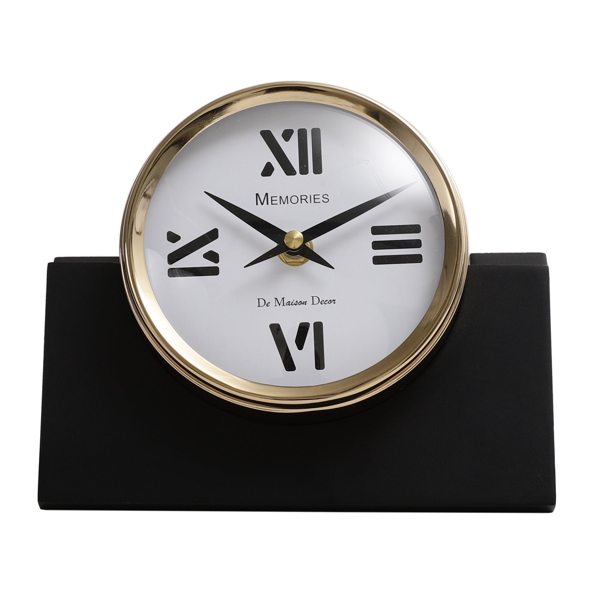 Varner Table clock in Gold Black