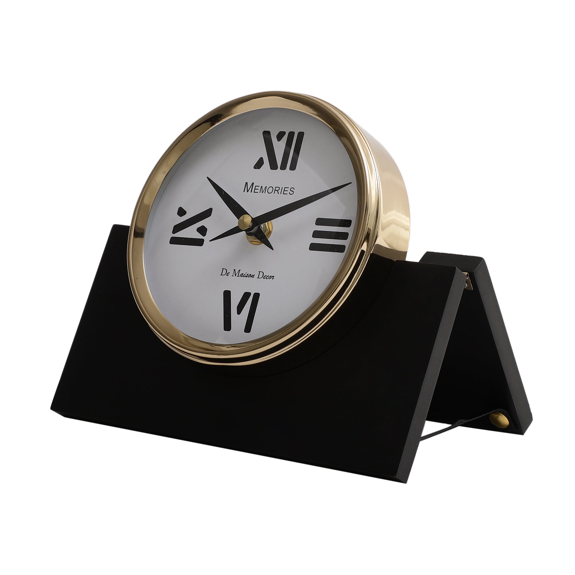 Varner Table clock in Gold Black