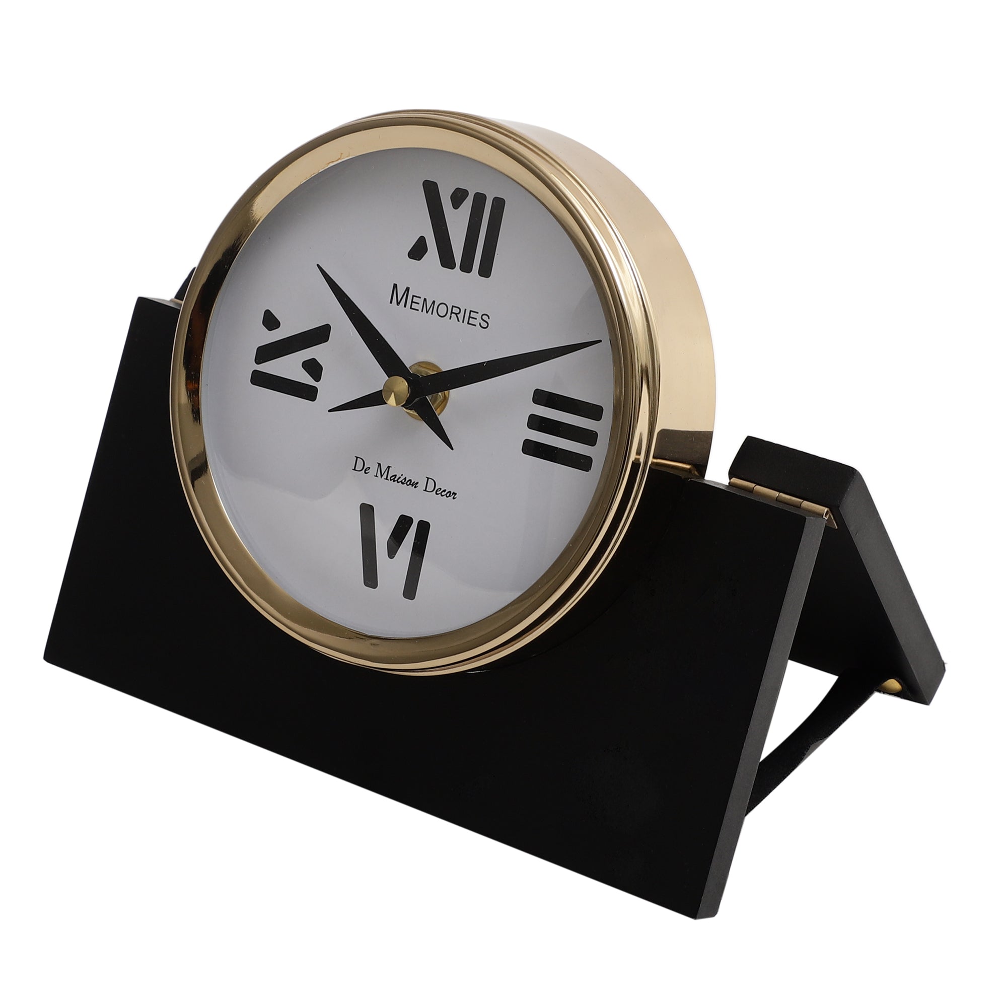 Varner Table clock in Gold Black