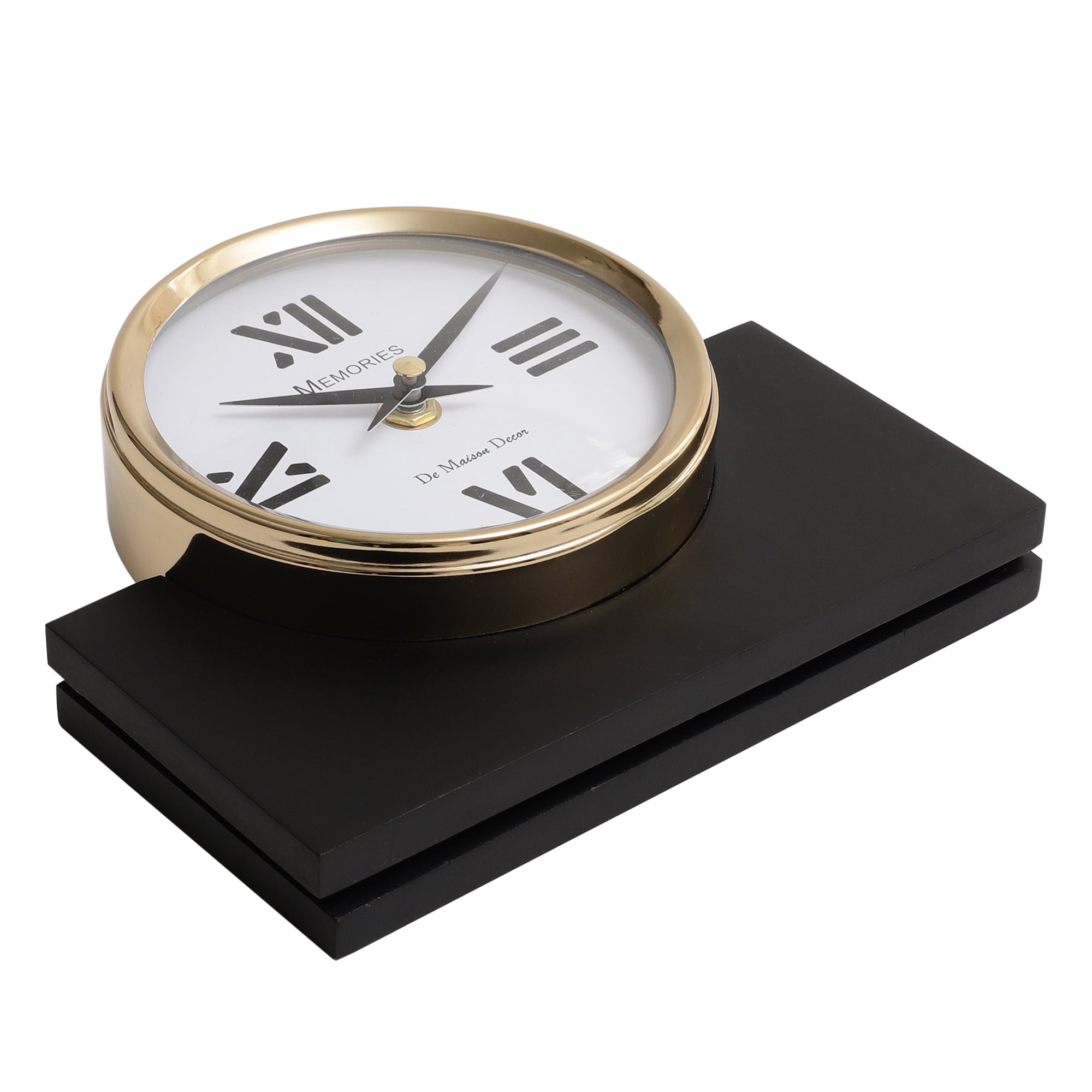 Varner Table clock in Gold Black