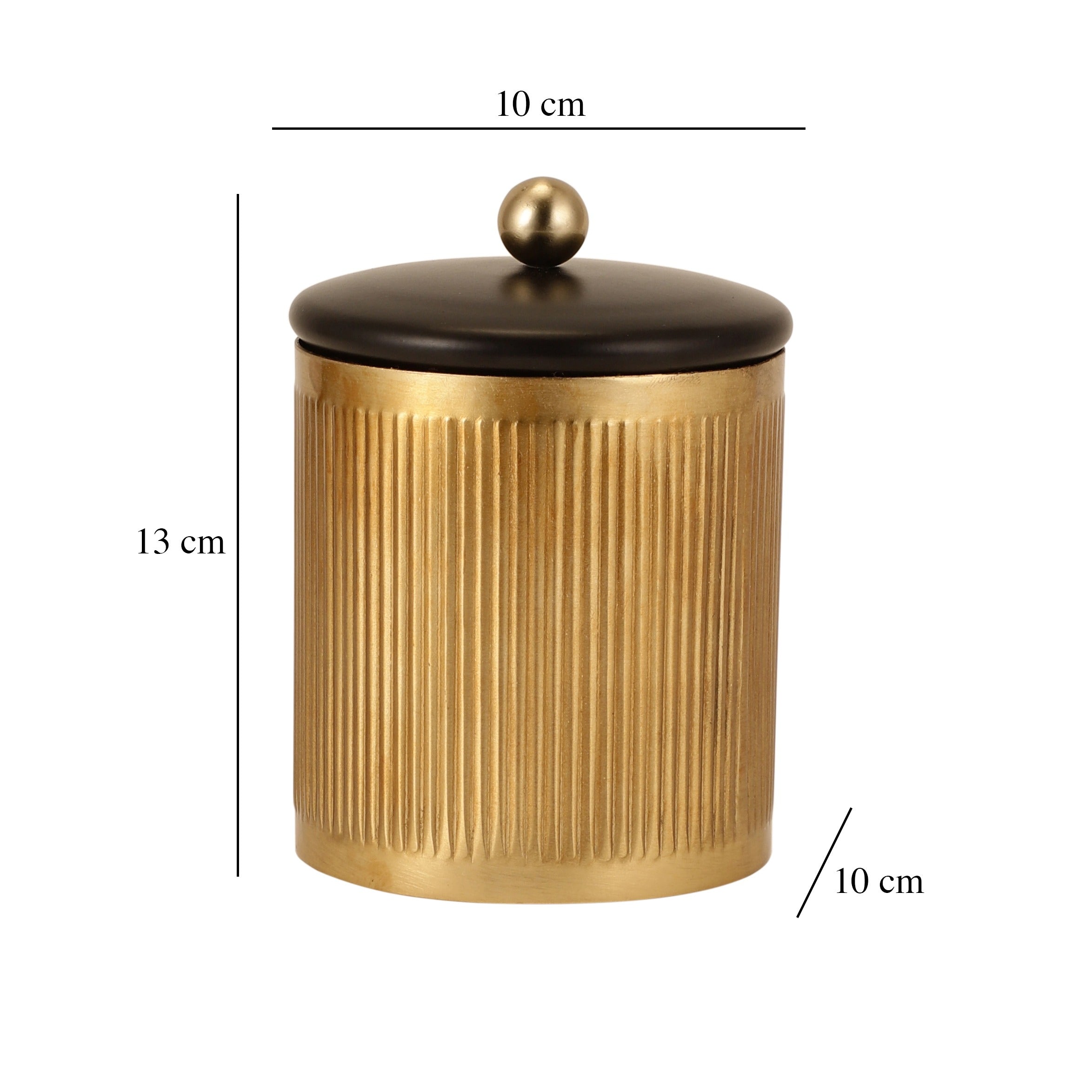 Luxora cylindrical box in Gold