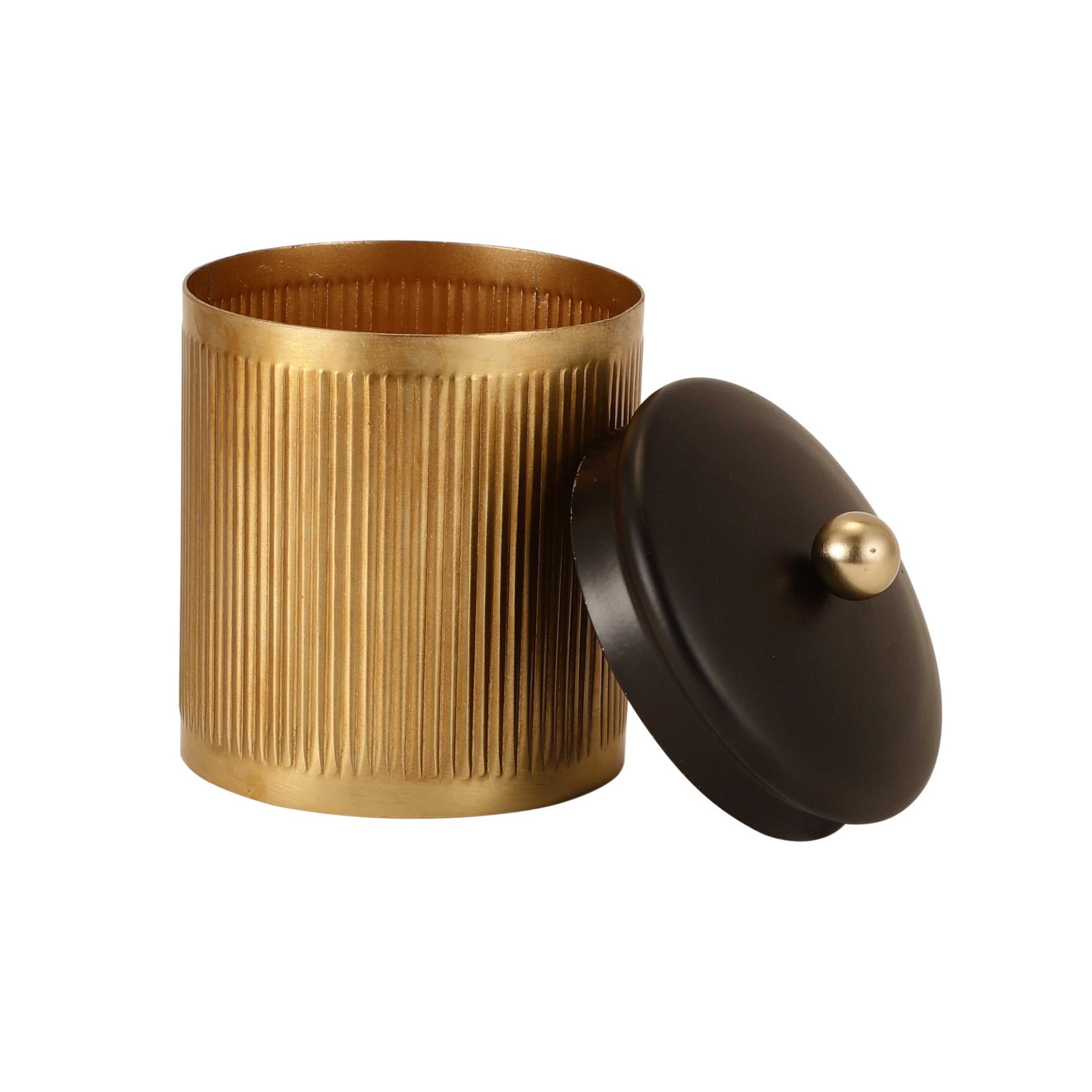 Luxora cylindrical box in Gold