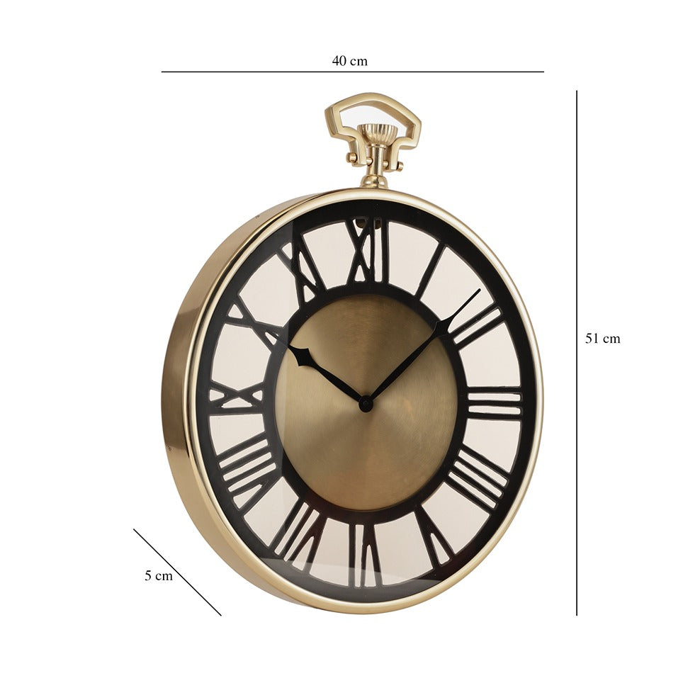 Vigil Wall Clock in Gold  - OUCHCART