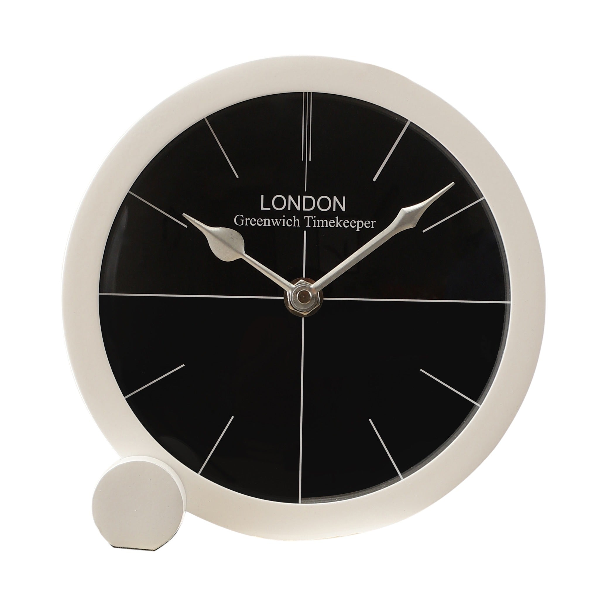 langston table clock in white