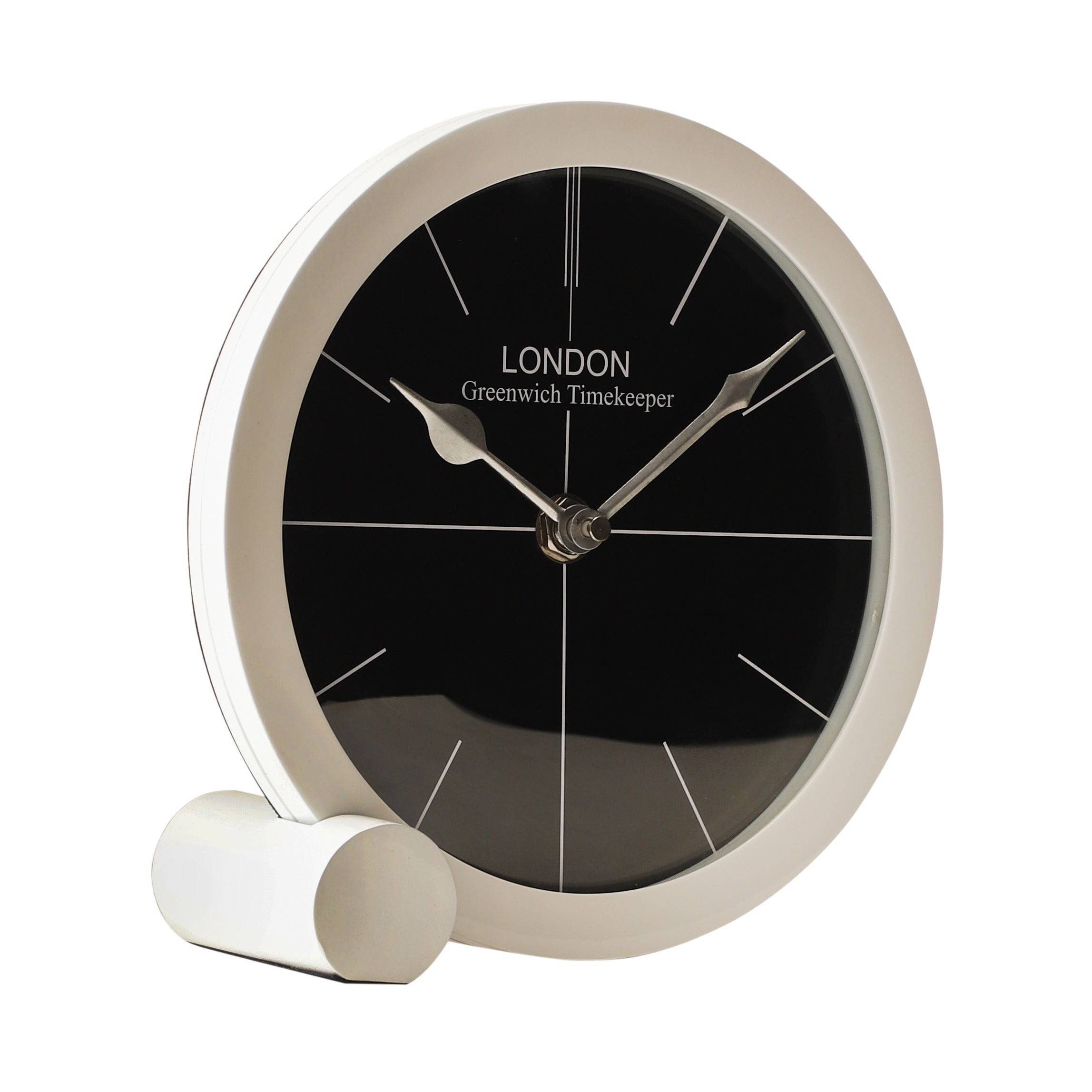 langston table clock in white