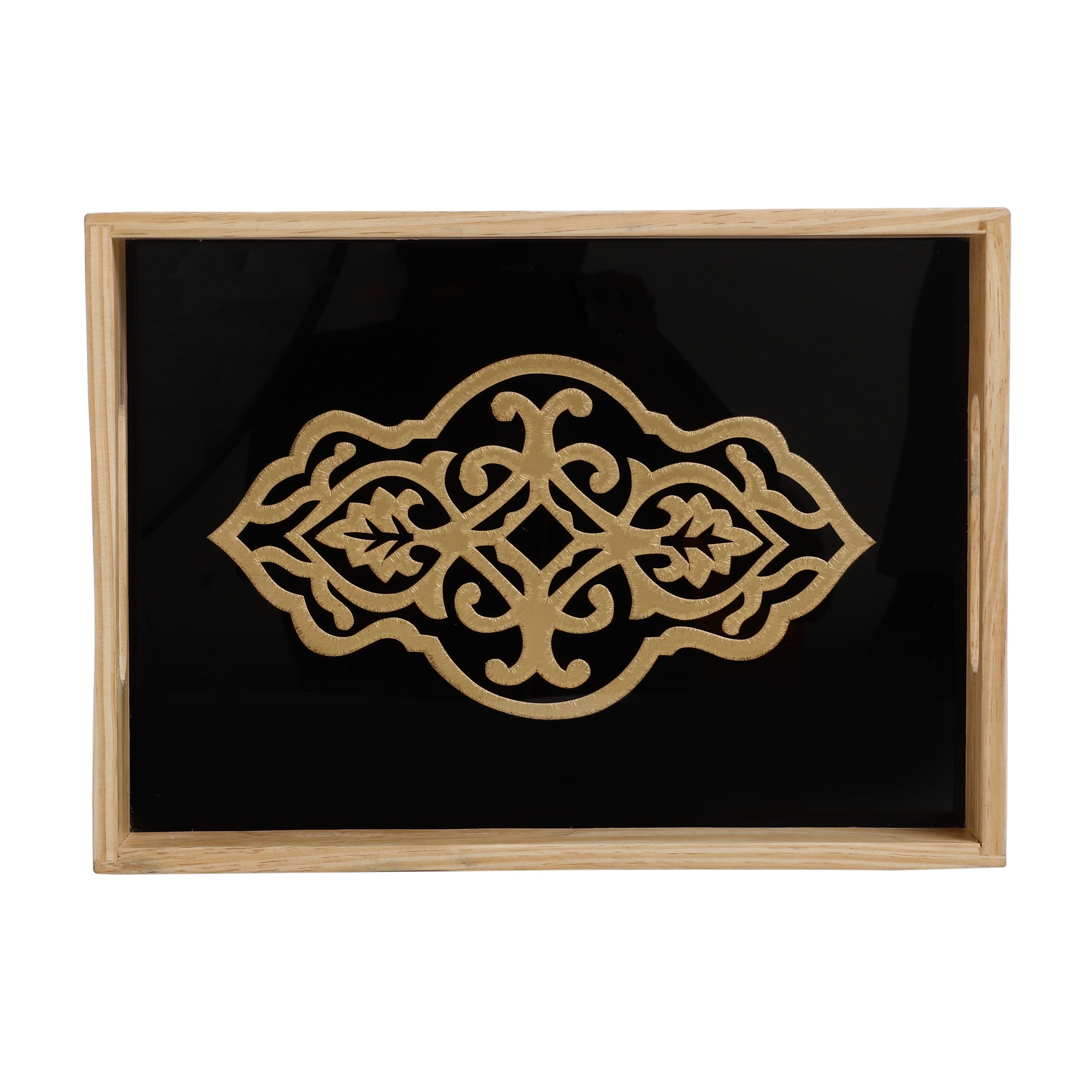 Zamora Embossed Glass Tray - small size