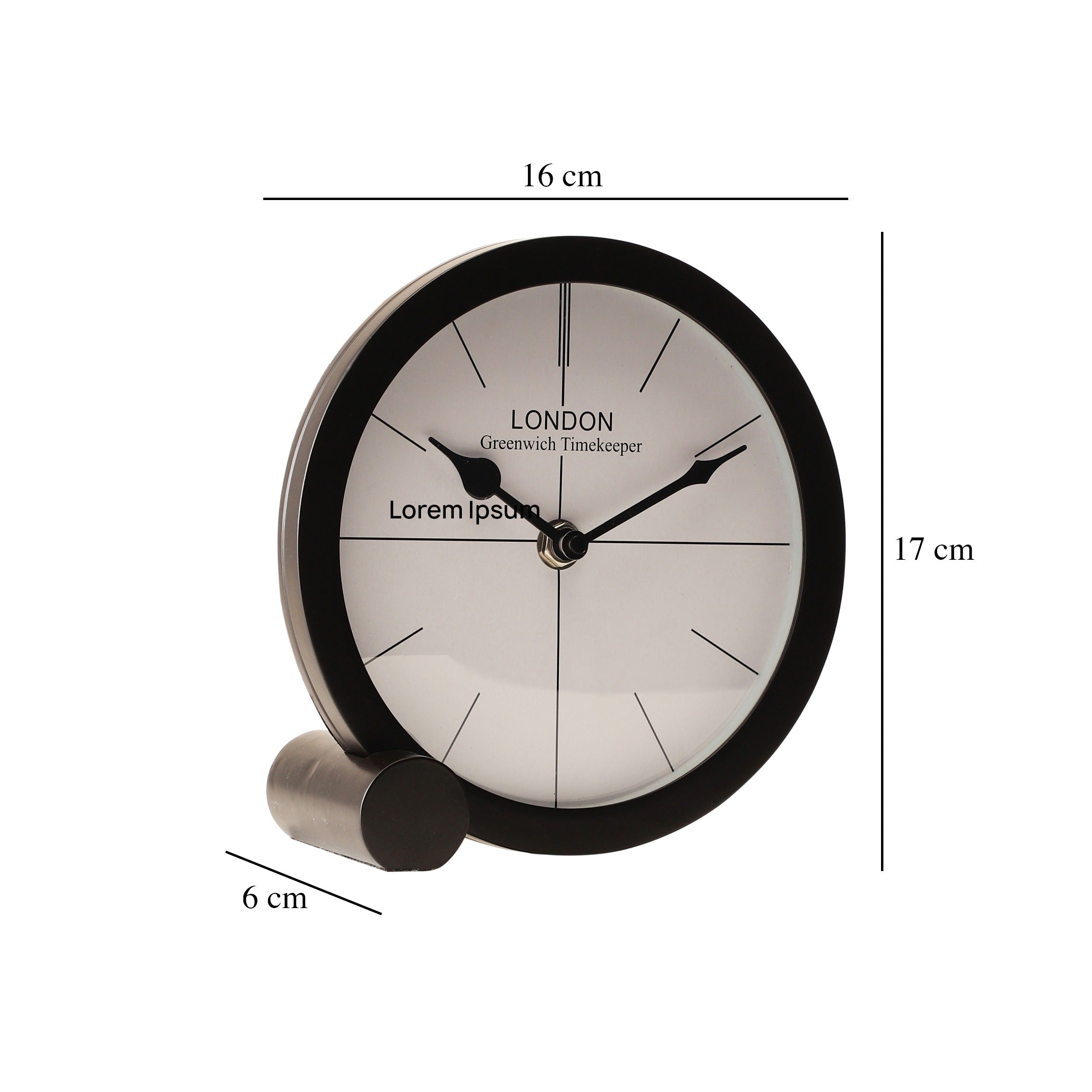 langston table clock in black