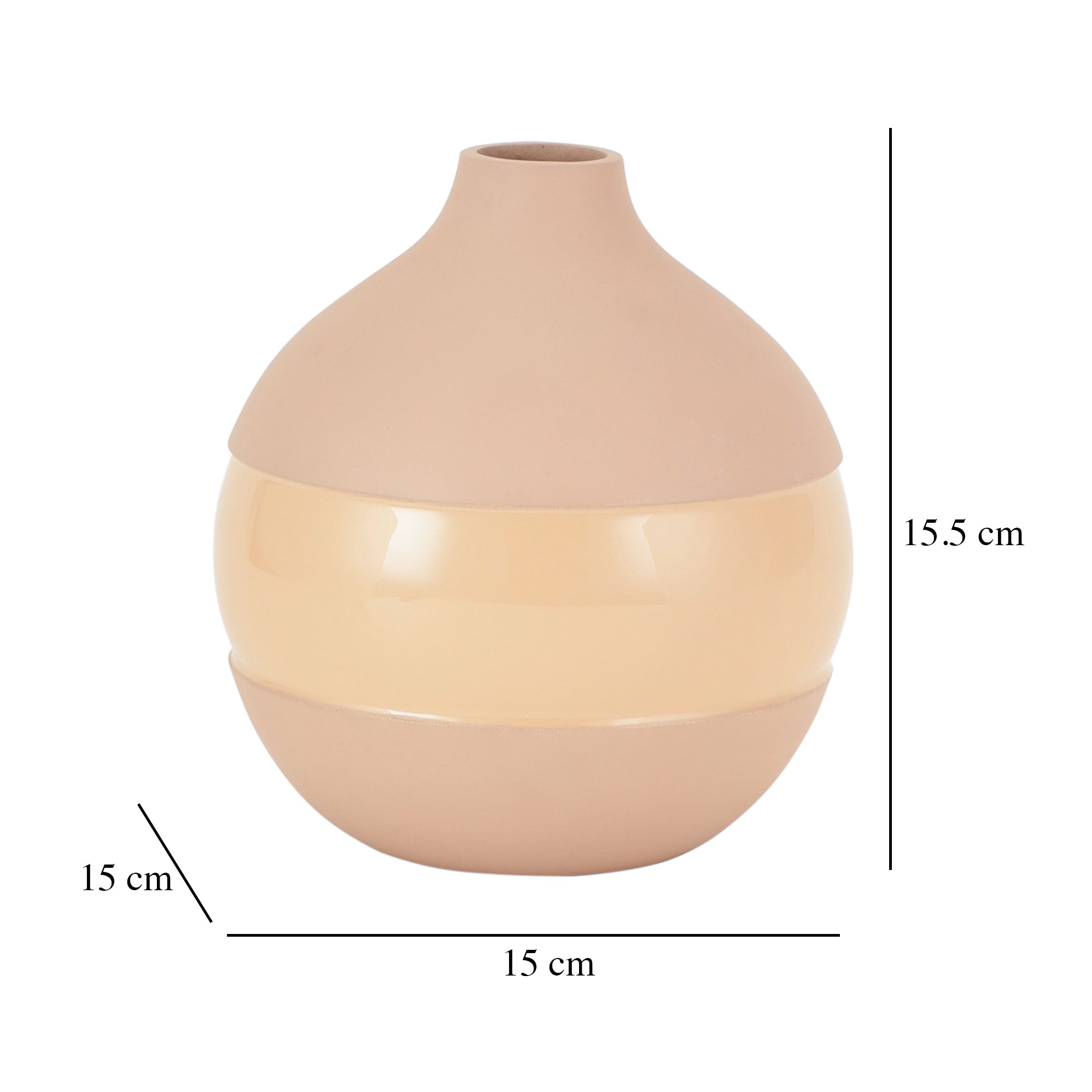 Klova Peach Enamel Vase