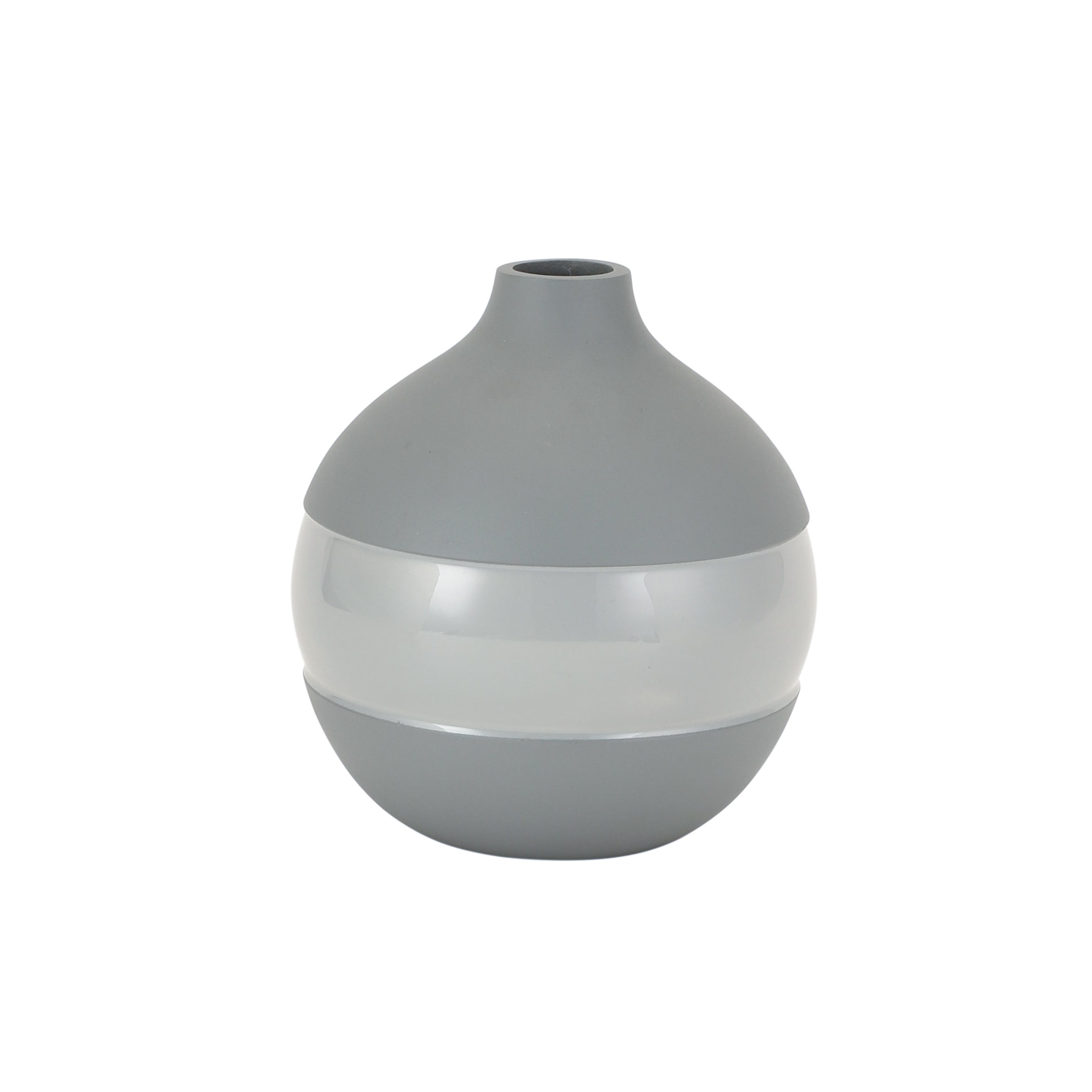 Klova Grey Enamel Vase